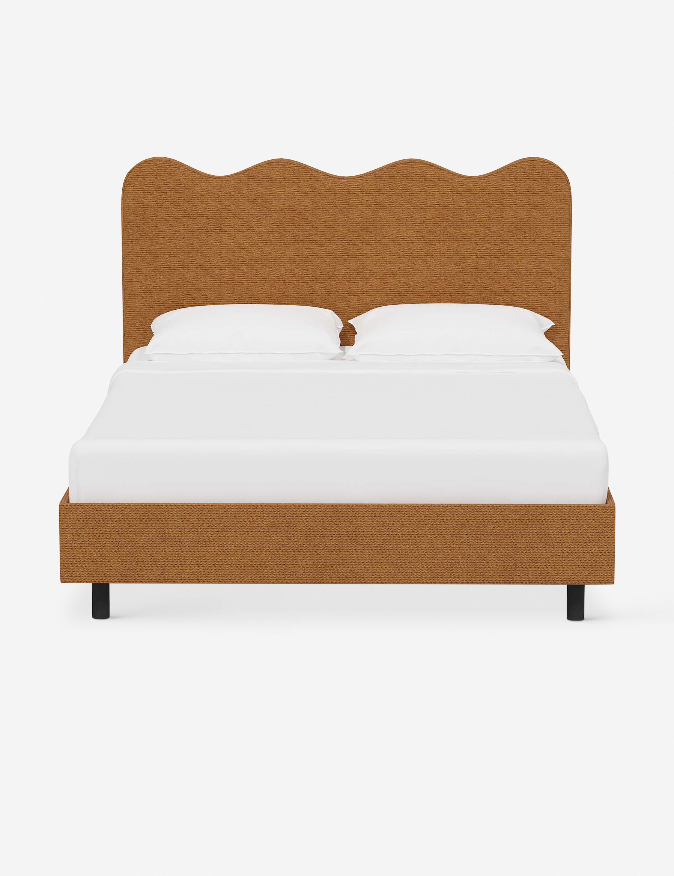 Clementine Platform Bed Frame - Modern Minimalist Wooden Bed with Sturdy Support - Perfect for Bedroom, Guest Room & Small Spaces