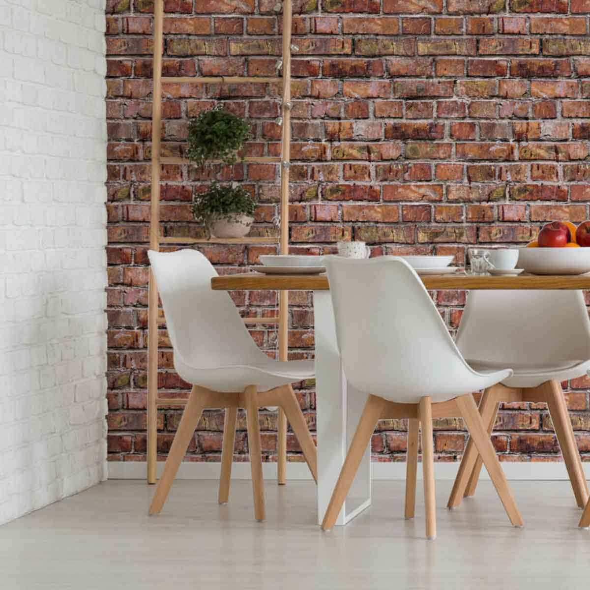 Red Brick Texture Peel and Stick Removable Wallpaper - Self-Adhesive DIY Wall Covering for Home Decor, Accent Walls & Rental Apartments