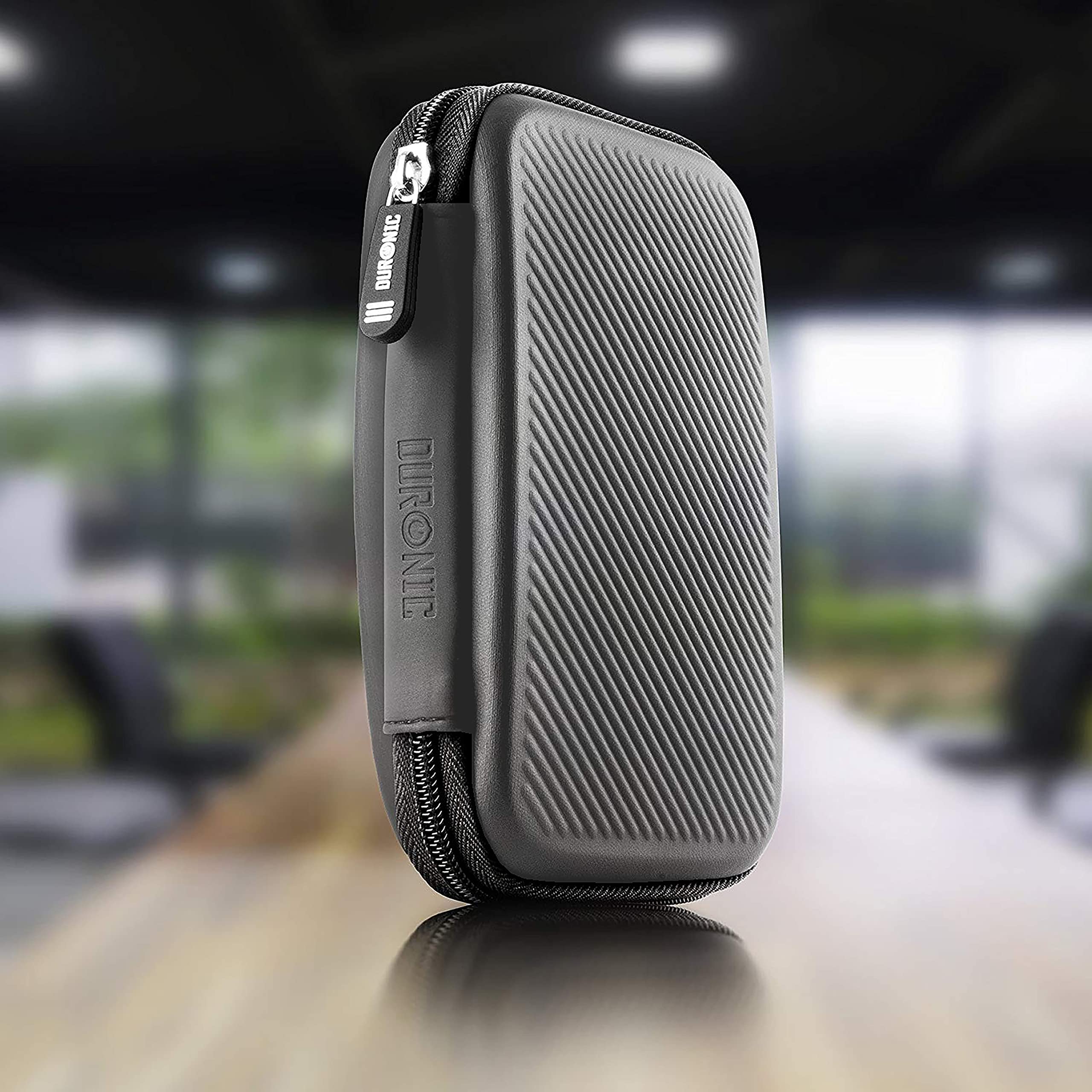 Duronic HDC2/GY Hard Drive Case - Portable EVA Protective Storage Pouch for External Hard Drives & Cables | Lightweight & Durable | Compatible with WD, Toshiba, Seagate, Samsung | Perfect for Travel, Office & Data Backup Protection