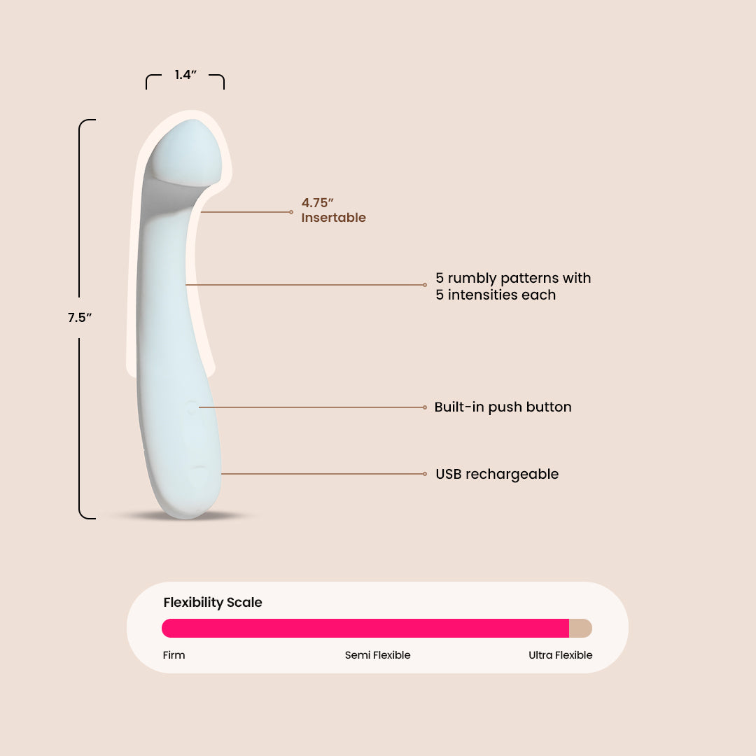 Dame Arc Silicone G-Spot Vibrator - Premium Waterproof Massager for Women, Couples Play & Solo Pleasure - Enhance Intimacy & Sensual Exploration