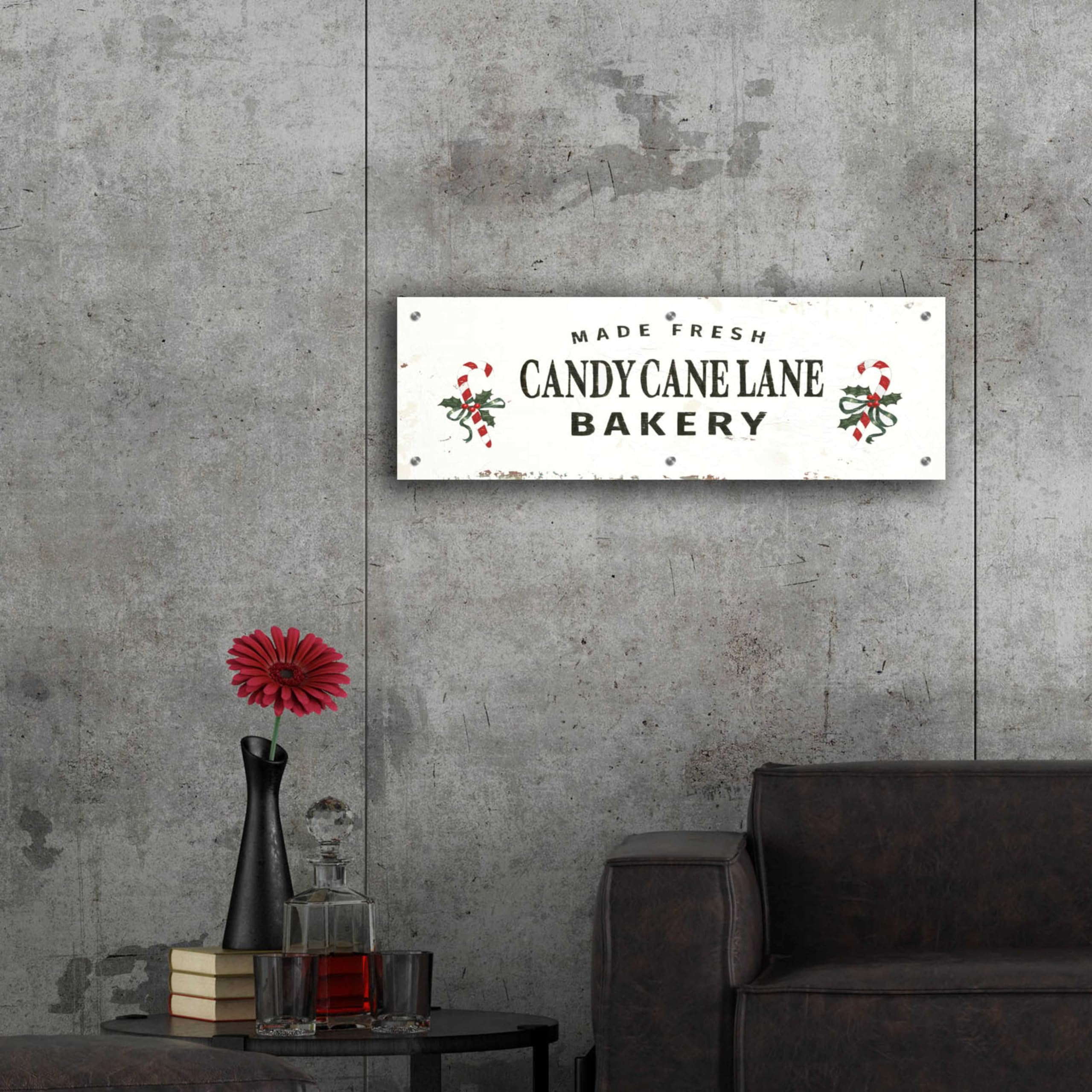 James Wiens 'Christmas in the Heartland V' Acrylic Glass Wall Art - 36x12 Inches Holiday Home Decor for Living Room, Bedroom & Office