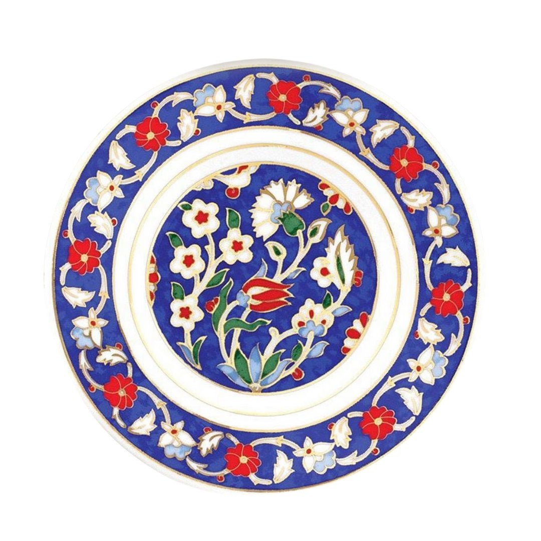 Handmade Blue Turkish Ceramic Plates - 17cm (6.7