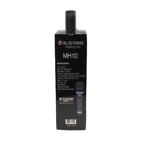Blastking MH10 Professional Dynamic Cardioid Handheld Microphone for Live Performances, Podcasting & Studio Recording - Perfect for Singers, Speakers & Content Creators