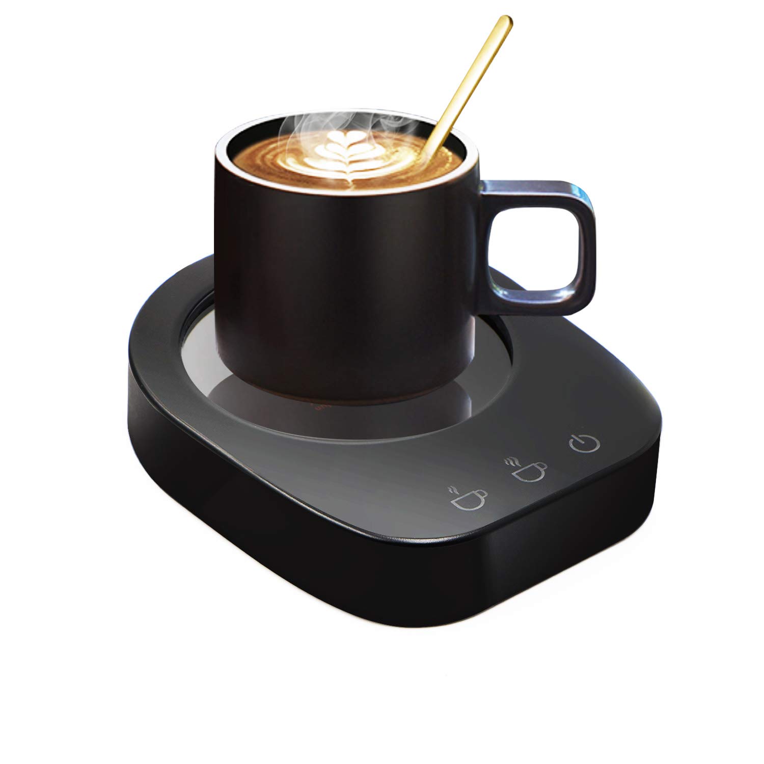 Electric Coffee Mug Warmer for Desk - 110V USB Beverage Warmer for Tea, Hot Chocolate & Milk - Auto Shut-Off Office & Home Use - Perfect Gift for Coffee Lovers (Black) - Keep Drinks Warm While Working, Reading or Relaxing