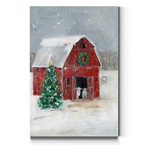 Red Barn with Wreath