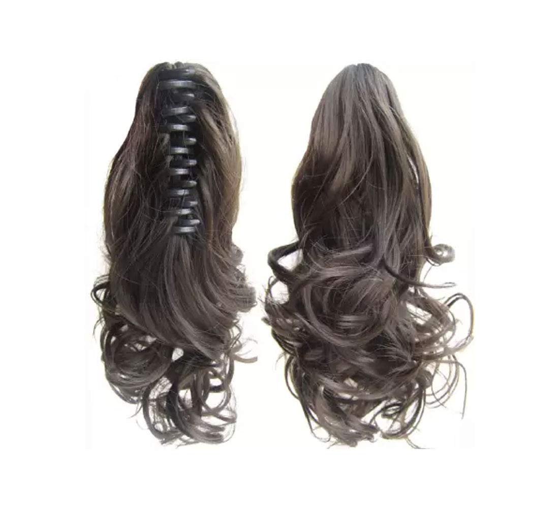 UD Synthetic Hair Extensions & Wigs for Women - Straight & Curly Clip-In Ponytail Hairpiece (Brown) | Perfect for Parties, Weddings & Daily Styling