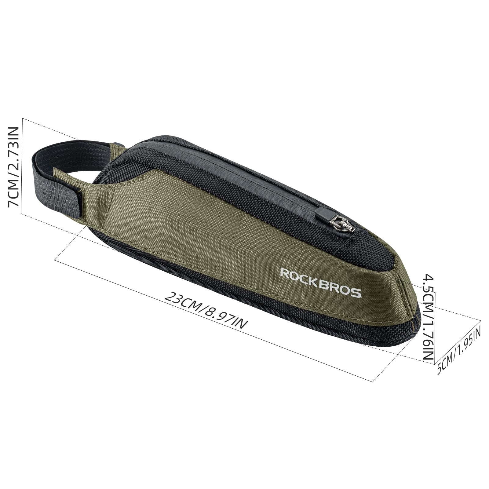 ROCKBROS Bike Frame Bag - Waterproof Top Tube & Triangle Storage Bag for Road, Gravel & Triathlon Bikes | Compact Aerodynamic Design for Cycling Accessories & Essentials