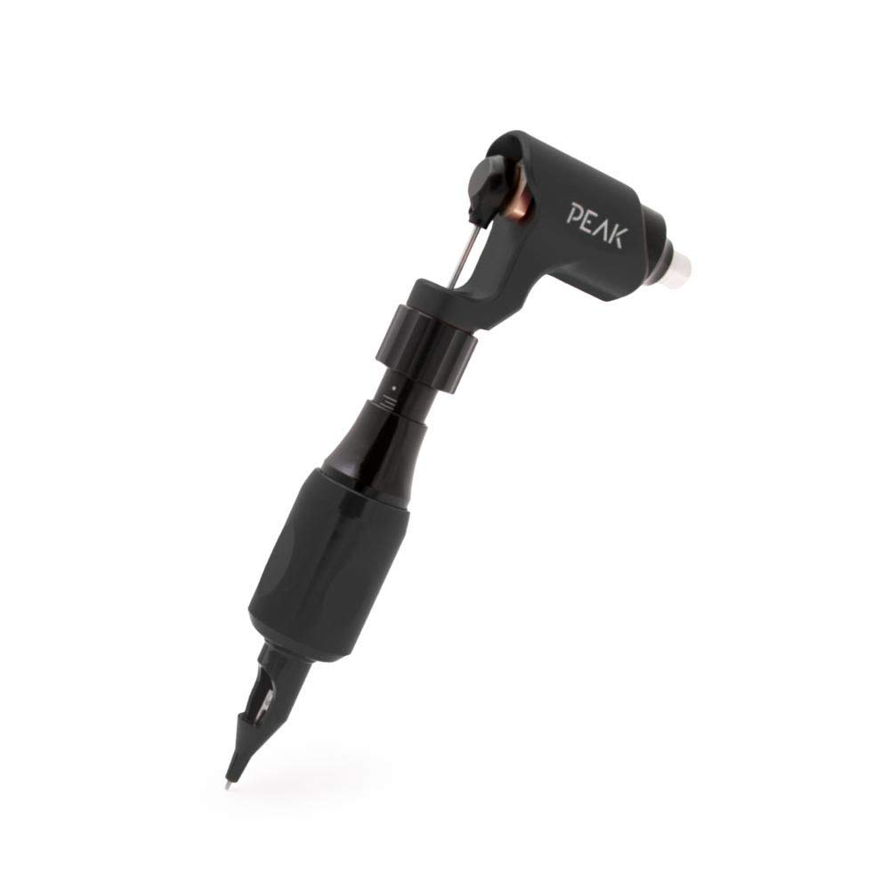 Peak - Tanza Rotary Tattoo Machine with Axi Grip - Professional Cartridge Tattoo Pen for Artists - Lightweight Aluminum Body - Black - Perfect for Fine Line, Shading & Color Packing Tattoos