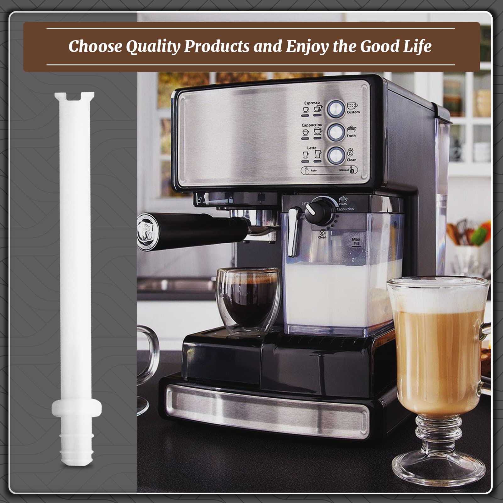 Replacement Silicone Tube for Mr Coffee BVMC-ECMP1000 Espresso Maker - Durable Food-Grade Hose - Perfect for Coffee Machine Maintenance & Repair