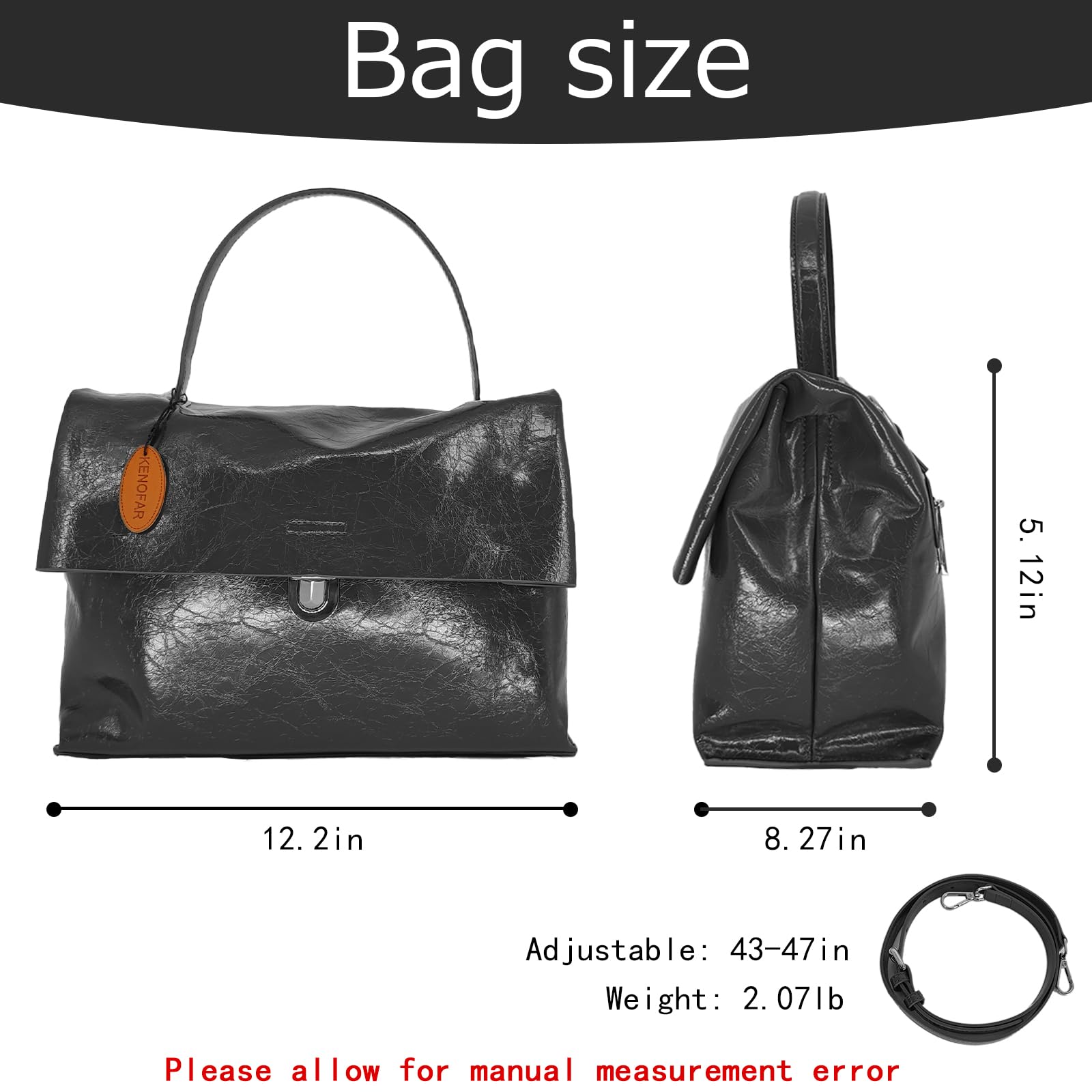 Stylish Genuine Leather Tote Bag for Women - Large Capacity Work & Travel Handbag - Perfect for Office, Commute & Weekend Getaways