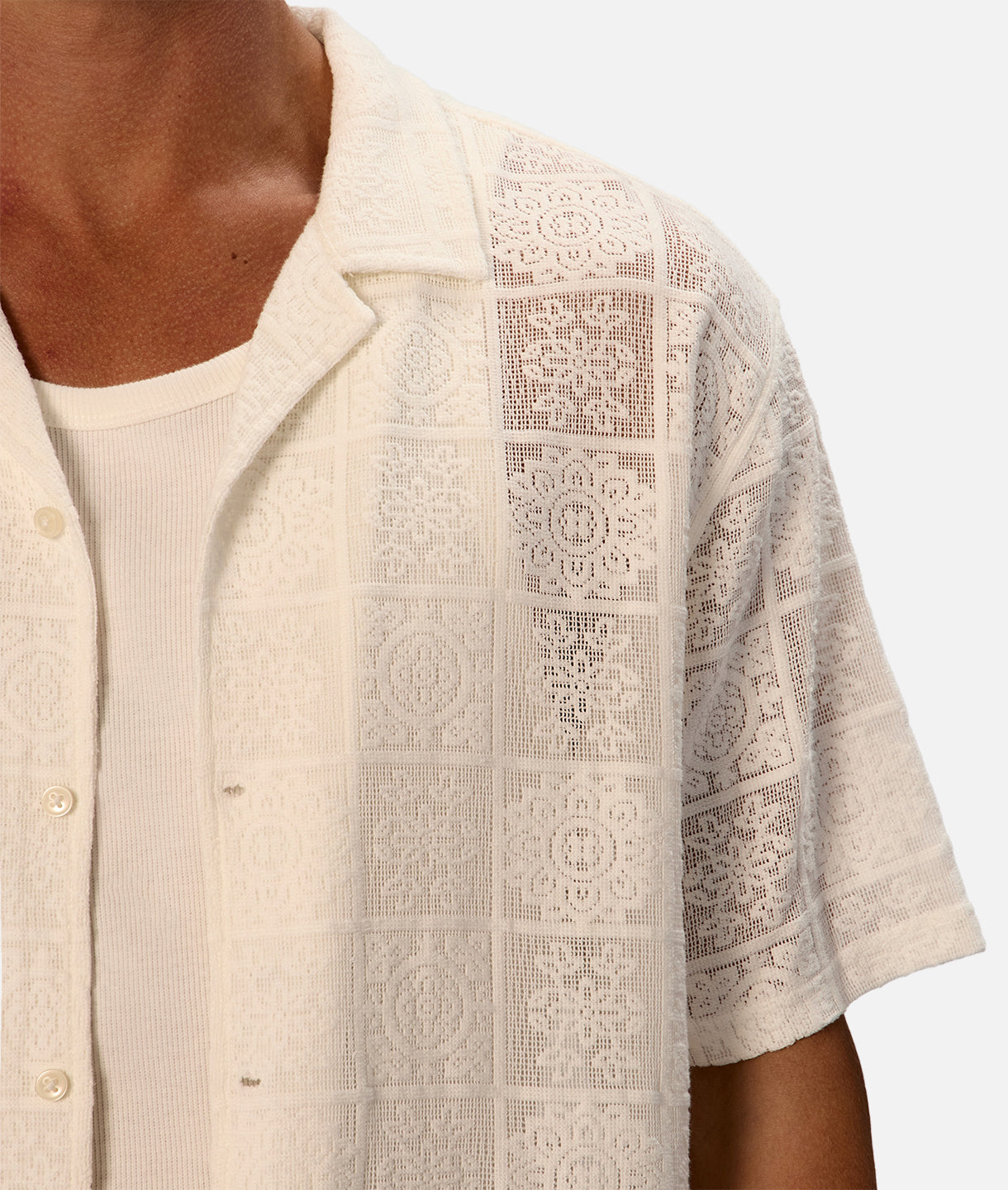 Premium Short Sleeve Mercado Shirt for Men - Soft Cream Cotton Casual Tee - Perfect for Summer Outings, Beach Trips & Weekend Relaxation