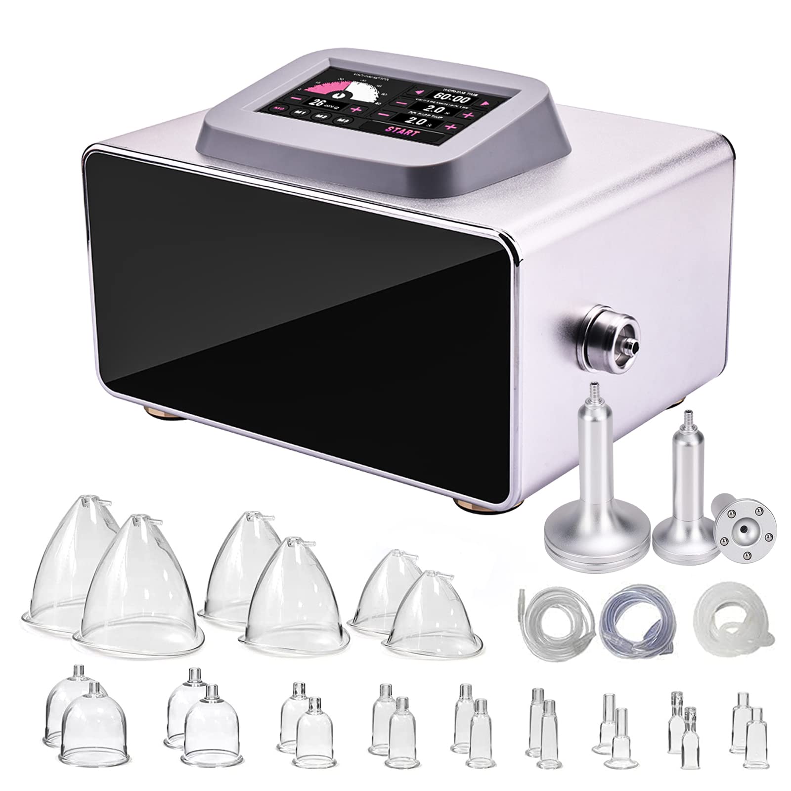 Titoe Vacuum Therapy Machine 0-60 cmHg - Professional Cupping Therapy Set with 24 Cups for Back Pain Relief, Body Scraping, and Muscle Massage - Perfect for Home Spa, Physical Therapy, and Relaxation