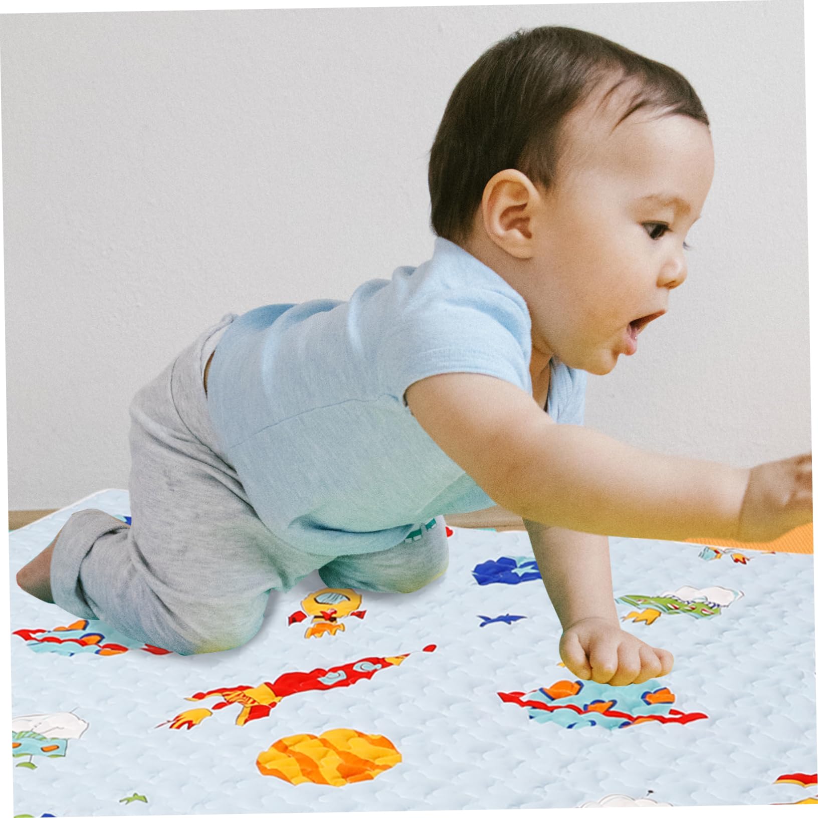 Beatifufu Baby Play Mat - Waterproof High Chair Floor Mat, Non-Slip Toddler Activity Mat with Colorful Designs | Perfect for Nursery, Playtime & Mealtime Safety