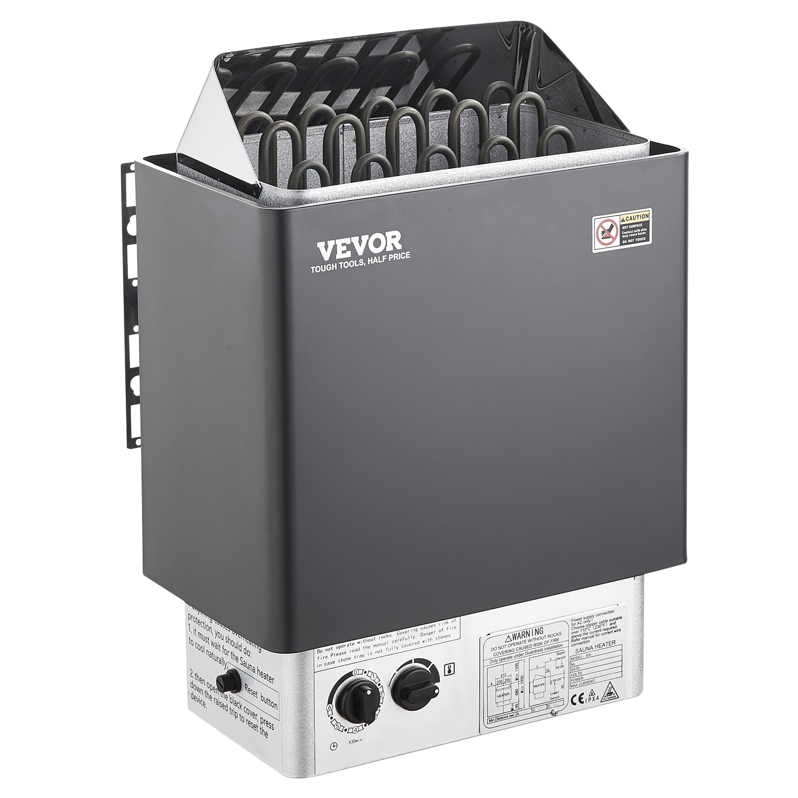 VEVOR 9KW Electric Sauna Heater with Built-in Controls, 3h Timer & Adjustable Temperature - for Home, Hotel, Spa (Max 317-459 Cubic Feet, 220V, FCC Certified) | Perfect for Relaxation, Detox & Muscle Recovery