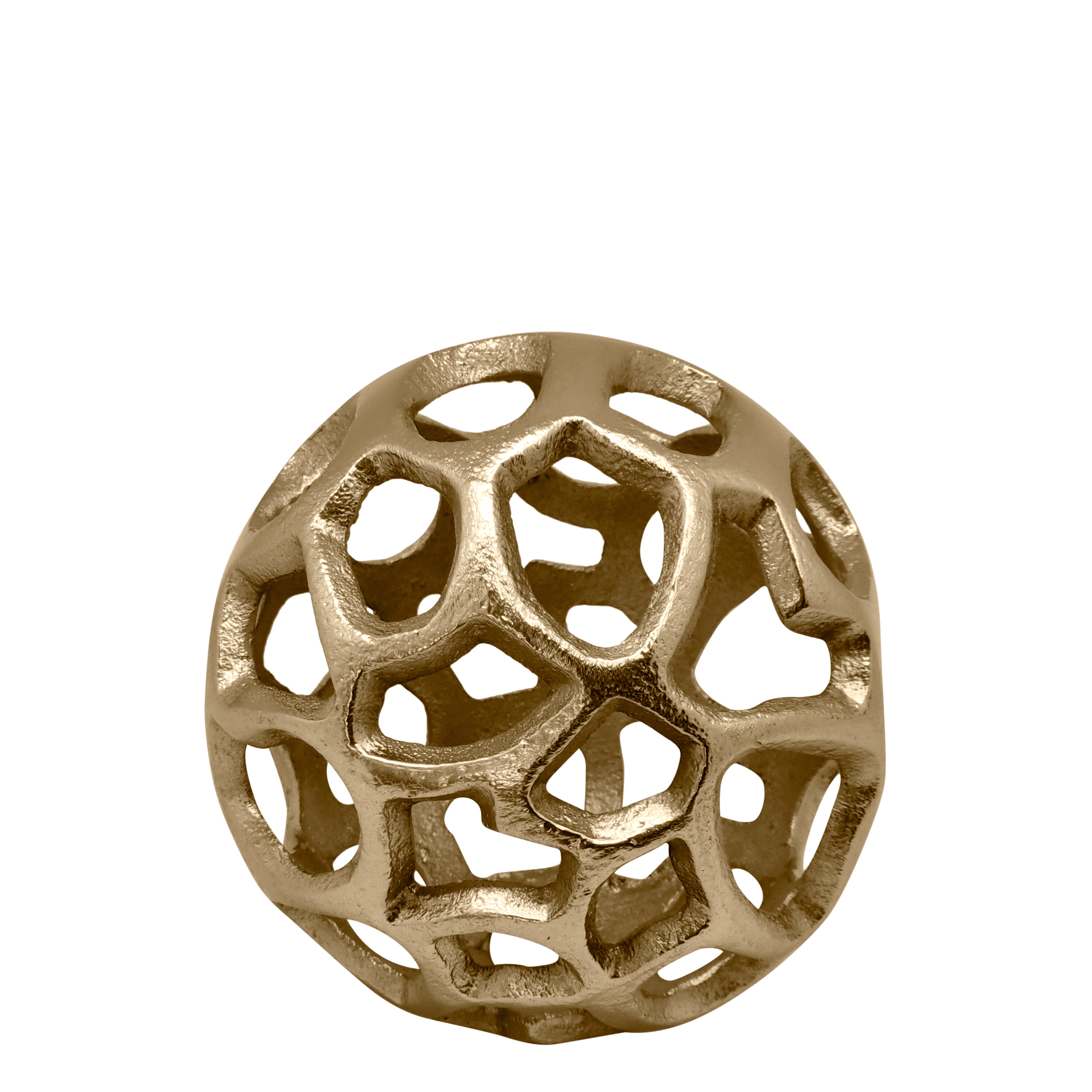 Bernice 10cm Gold Decorative Ball - Elegant Home Decor for Table Centerpiece, Shelf Display, and Party Decorations