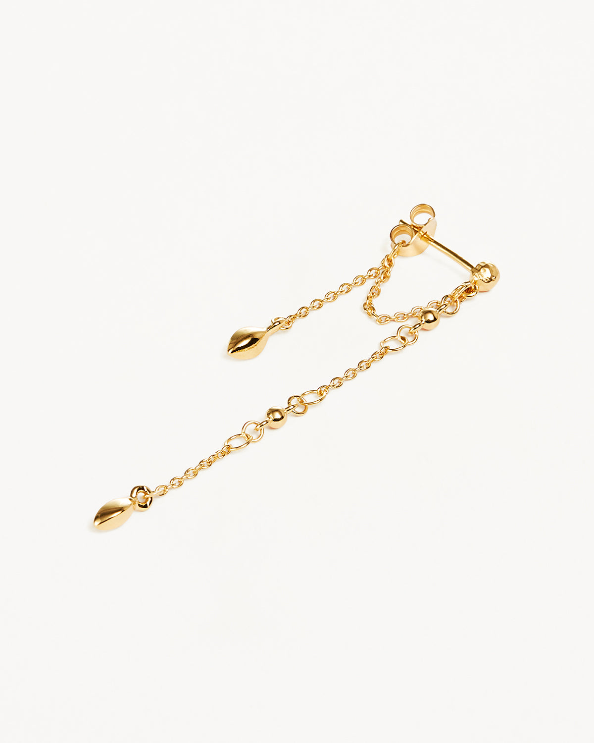 18K Gold Vermeil Luck and Love Chain Earrings for Women - Dainty Elegant Jewelry Gift for Valentine's Day, Anniversary & Special Occasions