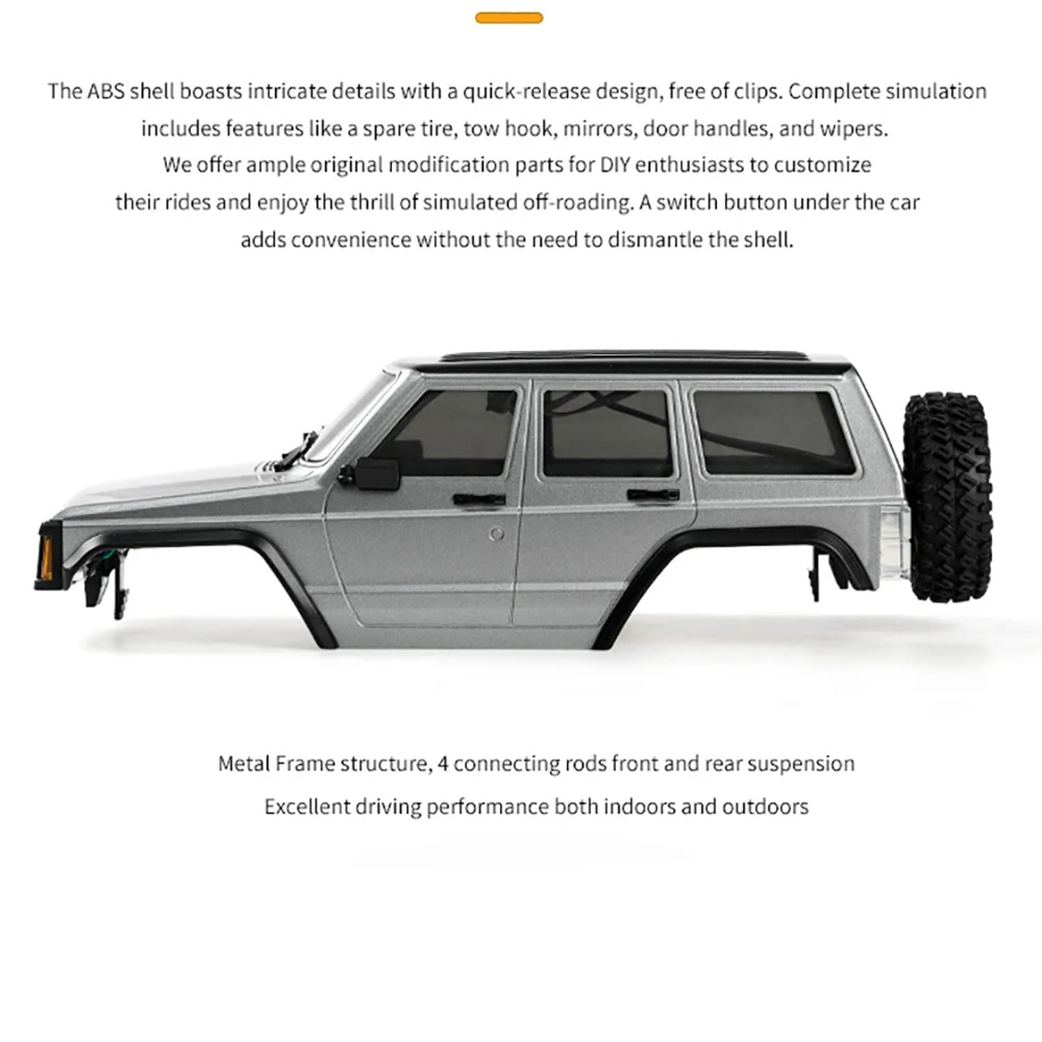 1/18 Scale 4WD Remote Control Rock Crawler - 8562 RC Off-Road Car with 3-Speed Motor, ESC, Servo & Light System - Multi-Terrain Adventure Vehicle for Kids & Adults - Perfect for Indoor & Outdoor Play, Backyard Crawling, Trail Exploration