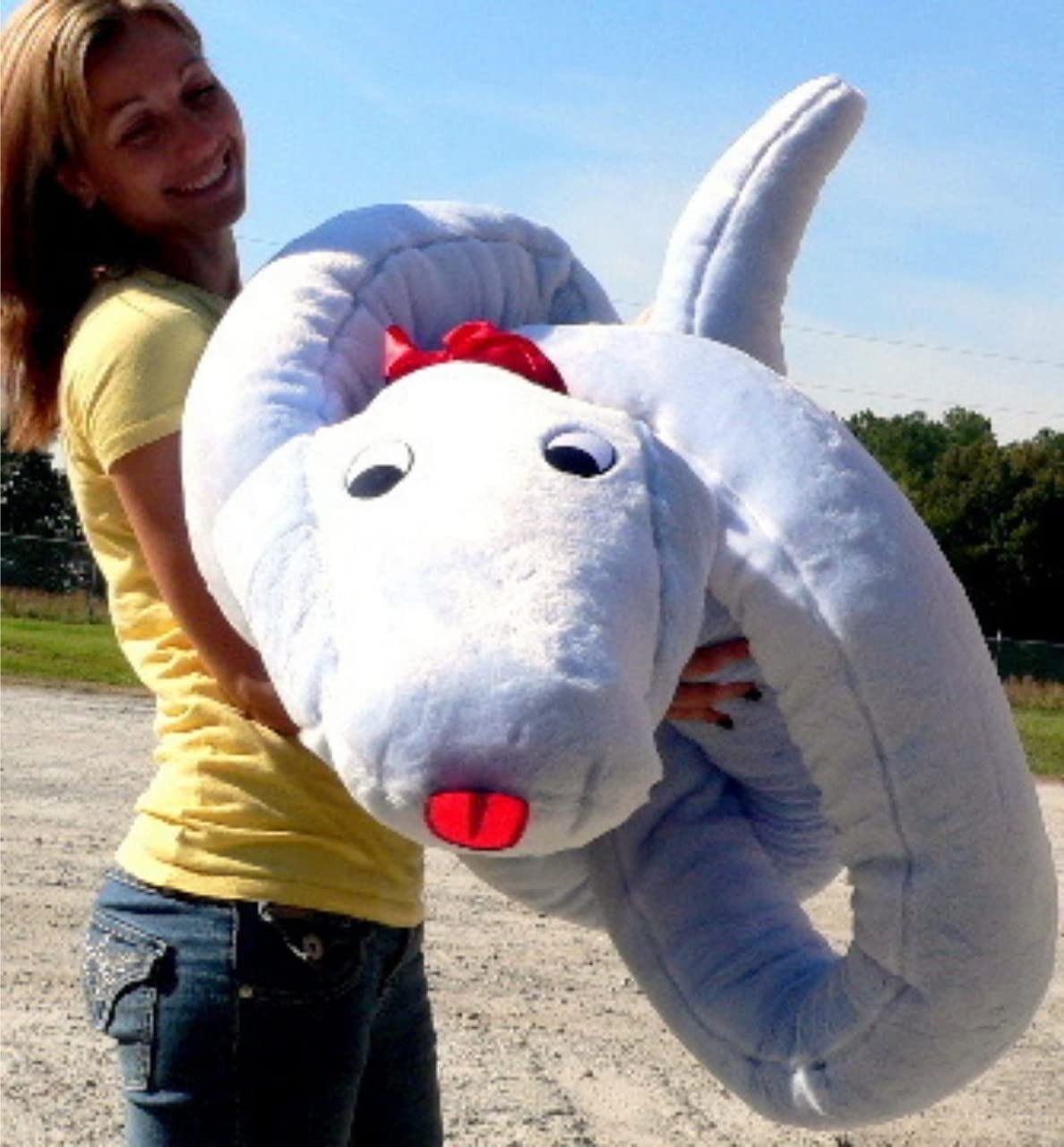 18 Feet Long Giant Plush Stuffed Snake - Extra Large Sky Blue Soft Toy - Handmade in USA - Perfect for Kids' Rooms, Nursery Decor, and Playtime Fun