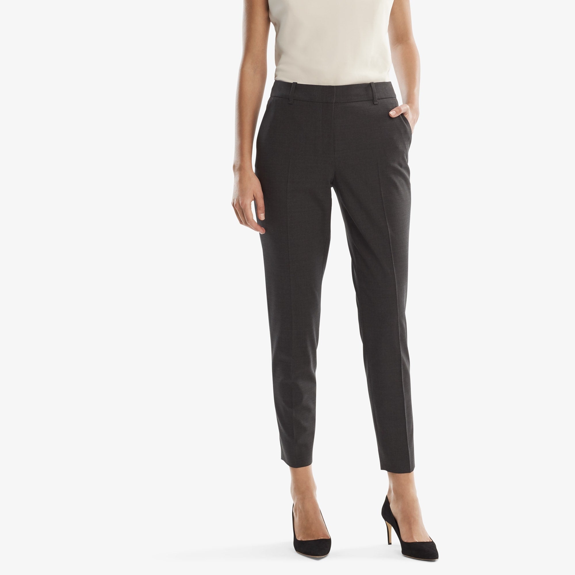 Mejia Tropical Wool Pants - Gray Melange for Men | Comfortable & Breathable for Travel & Business Casual Wear