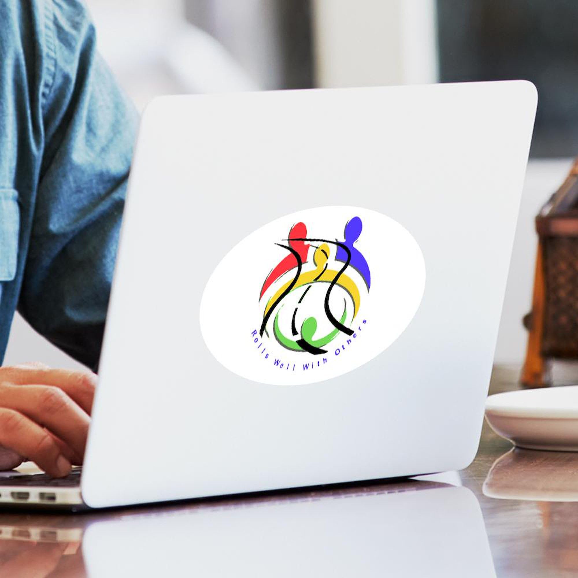 RLS Oval Car Bumper Sticker - Durable Decal for Vehicles & Laptops