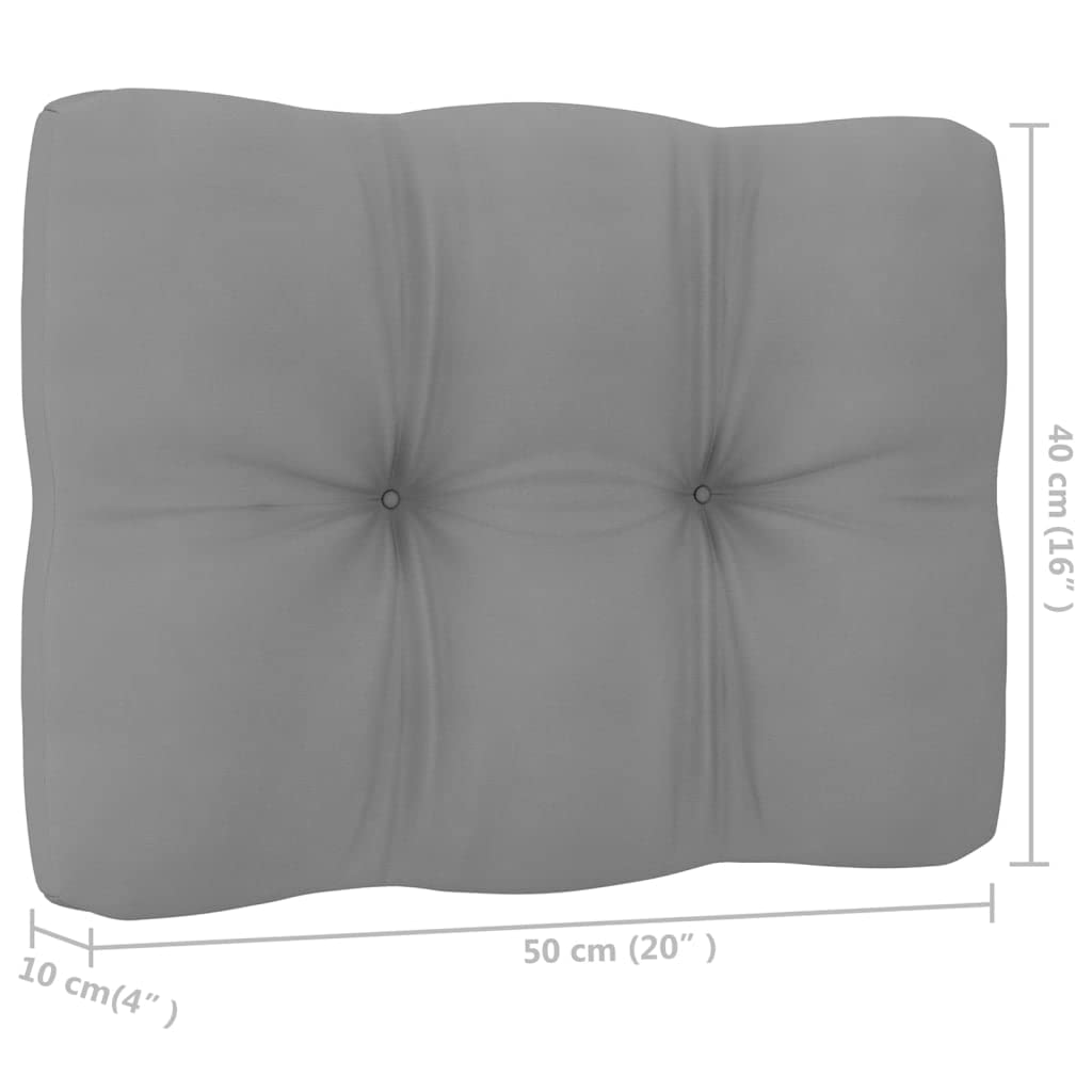 Premium Pallet Sofa Cushion - Universal 20x16x4 Inch Floor & Patio Cushion - Waterproof Outdoor Furniture Cushions for Garden, Deck, Poolside (Gray) - Perfect for Lounging, Picnics & Outdoor Relaxation