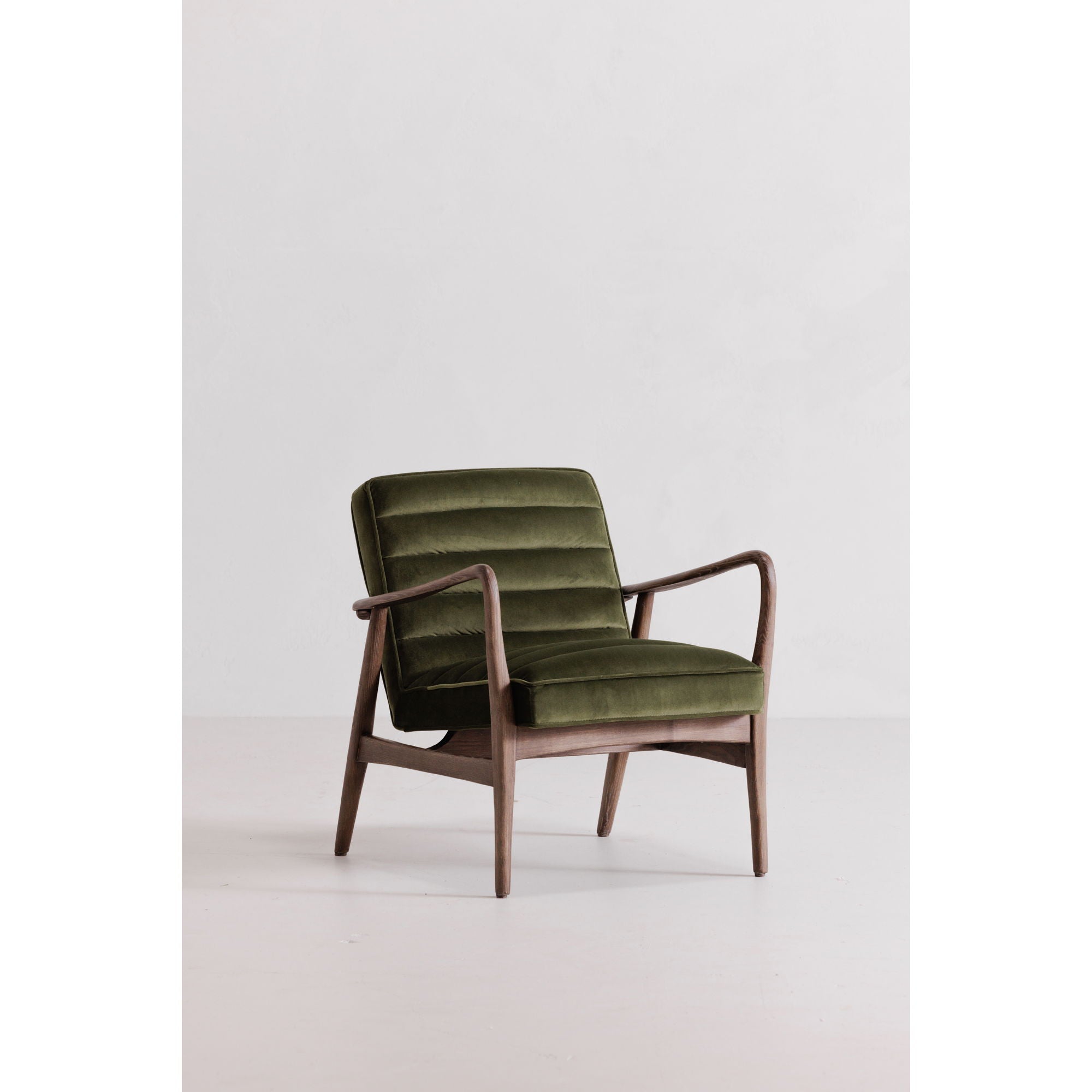 Anderson Armchair Dark Ivy - Modern Upholstered Lounge Chair for Living Room, Office & Reading Nook - Comfortable Fabric Accent Chair with Wooden Legs