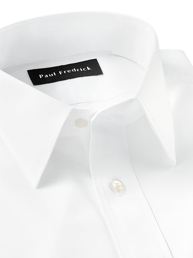 Paul Fredrick Men's Tailored Fit Non-Iron Pinpoint Cotton Dress Shirt for Business & Formal Occasions - Wrinkle-Free Office & Wedding Attire