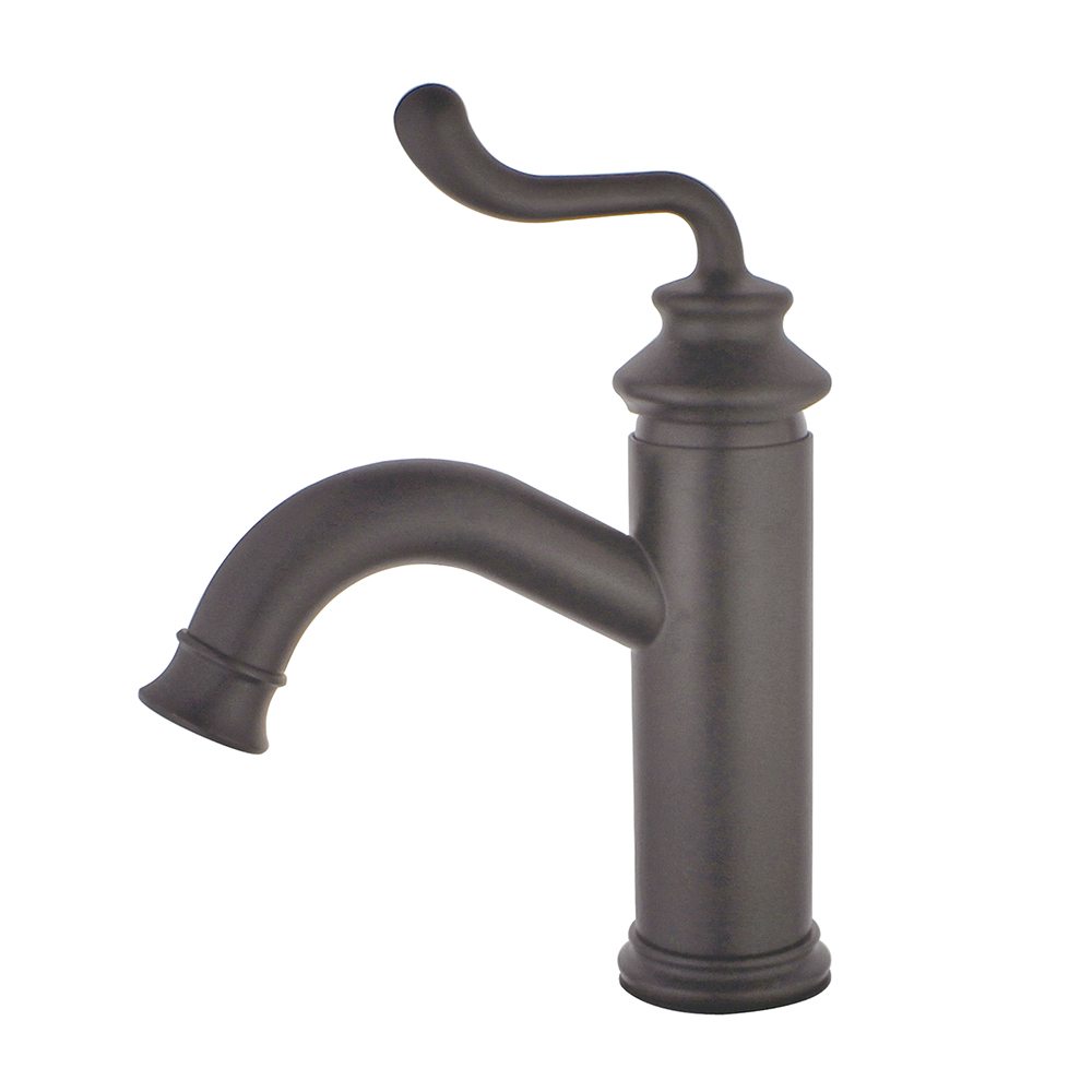 Royale Single Handle Monoblock Bathroom Sink Faucet - Modern Waterfall Spout for Bathroom Vanity & Powder Room (Oil Rubbed Bronze Finish)