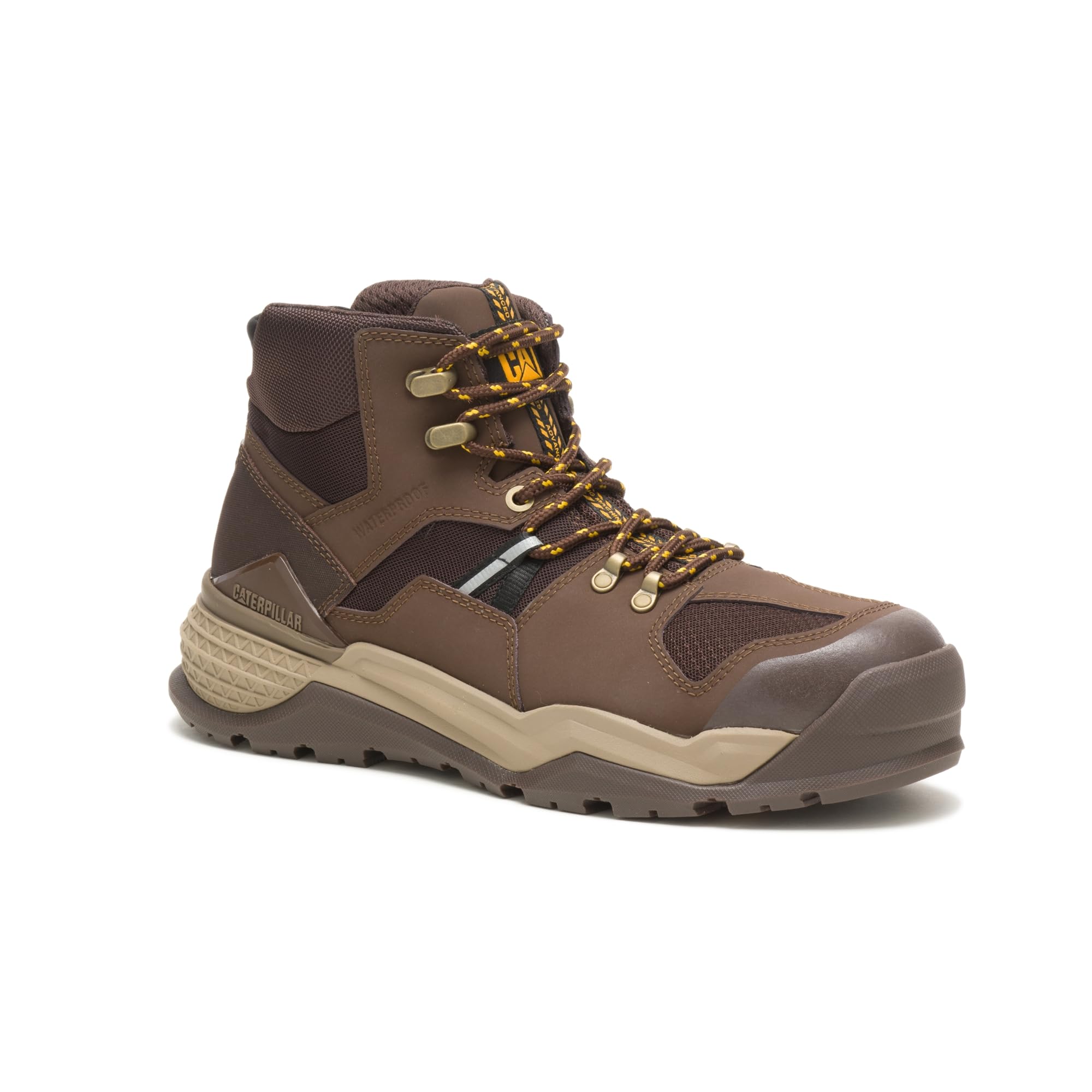 Cat Footwear Men's Provoke Mid Waterproof Alloy Toe Work Boot - Durable Safety Shoes for Construction, Landscaping & Outdoor Work
