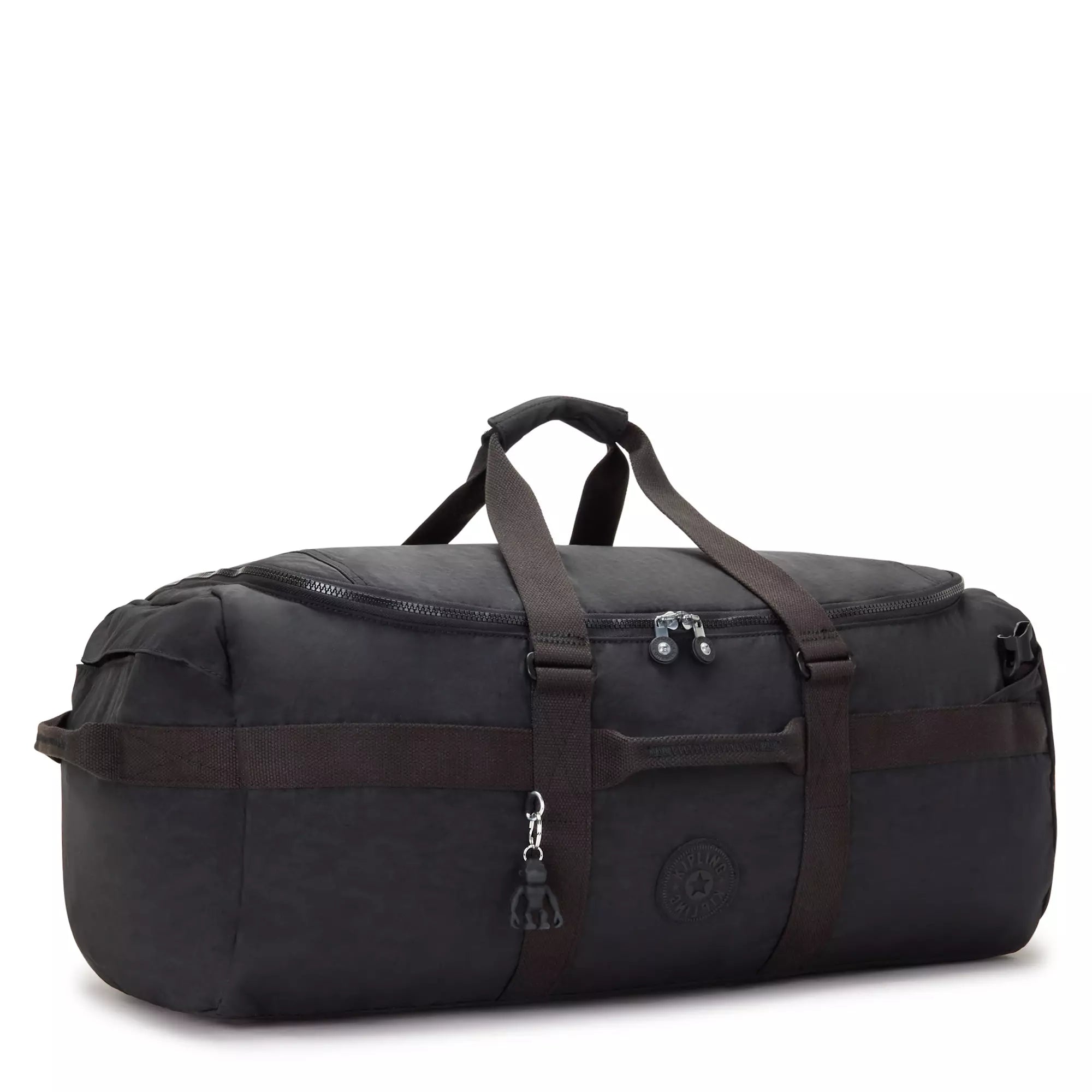 Kipling Jonis Medium Laptop Duffle Backpack - Black Noir | Water-Resistant Work & Travel Bag for Men & Women | Perfect for Office, Commute & Weekend Getaways