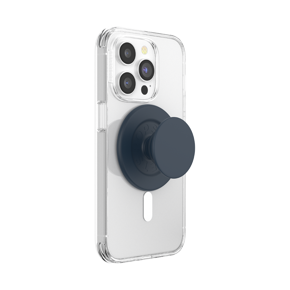 Soft Touch Navy PopGrip for MagSafe - Secure Phone Grip & Stand with Swappable Top (Perfect for iPhone 12/13/14 Series) - Ideal for Commuting, Gaming & Hands-Free Video Calls