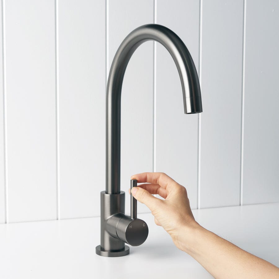 Premium Round Kitchen Mixer in Gunmetal Finish - Perfect for Baking, Cooking, and Mixing Ingredients