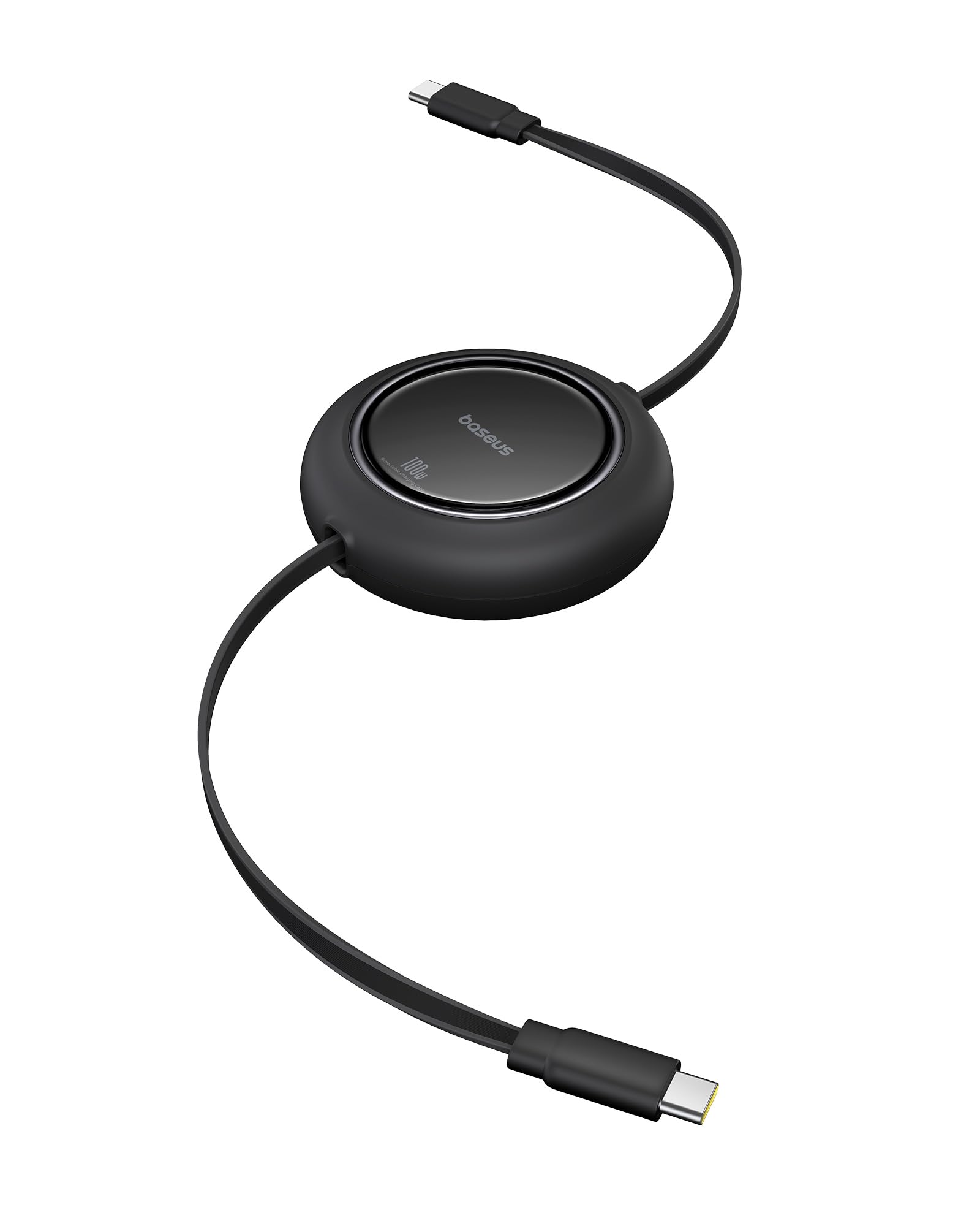 Baseus 100W USB C to USB C Fast Charging Cable 6.6ft Retractable with 7-Stage Length Preset - Compatible with iPhone 16/15 Pro/Pro Max, MacBook, iPad, Samsung Galaxy S24/S23+ - Perfect for Travel, Office & Home Charging