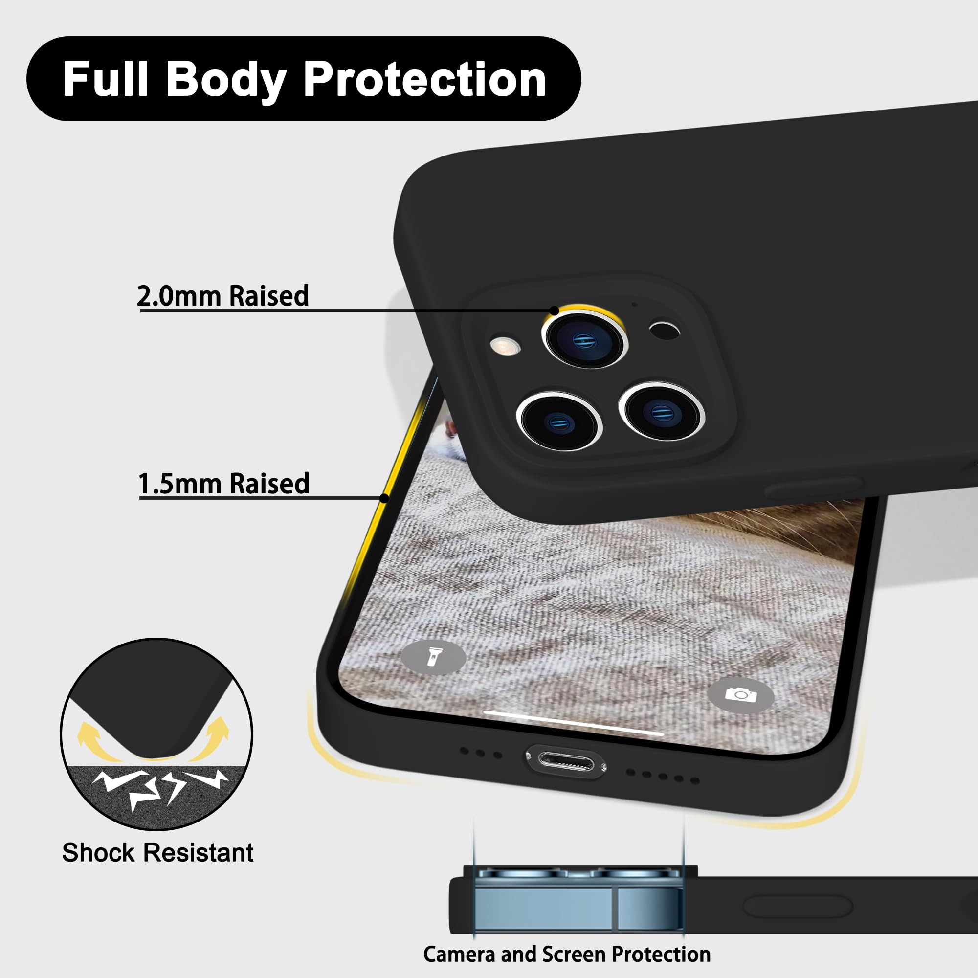 Premium Soft Liquid Silicone Case for iPhone 16 Pro (6.3