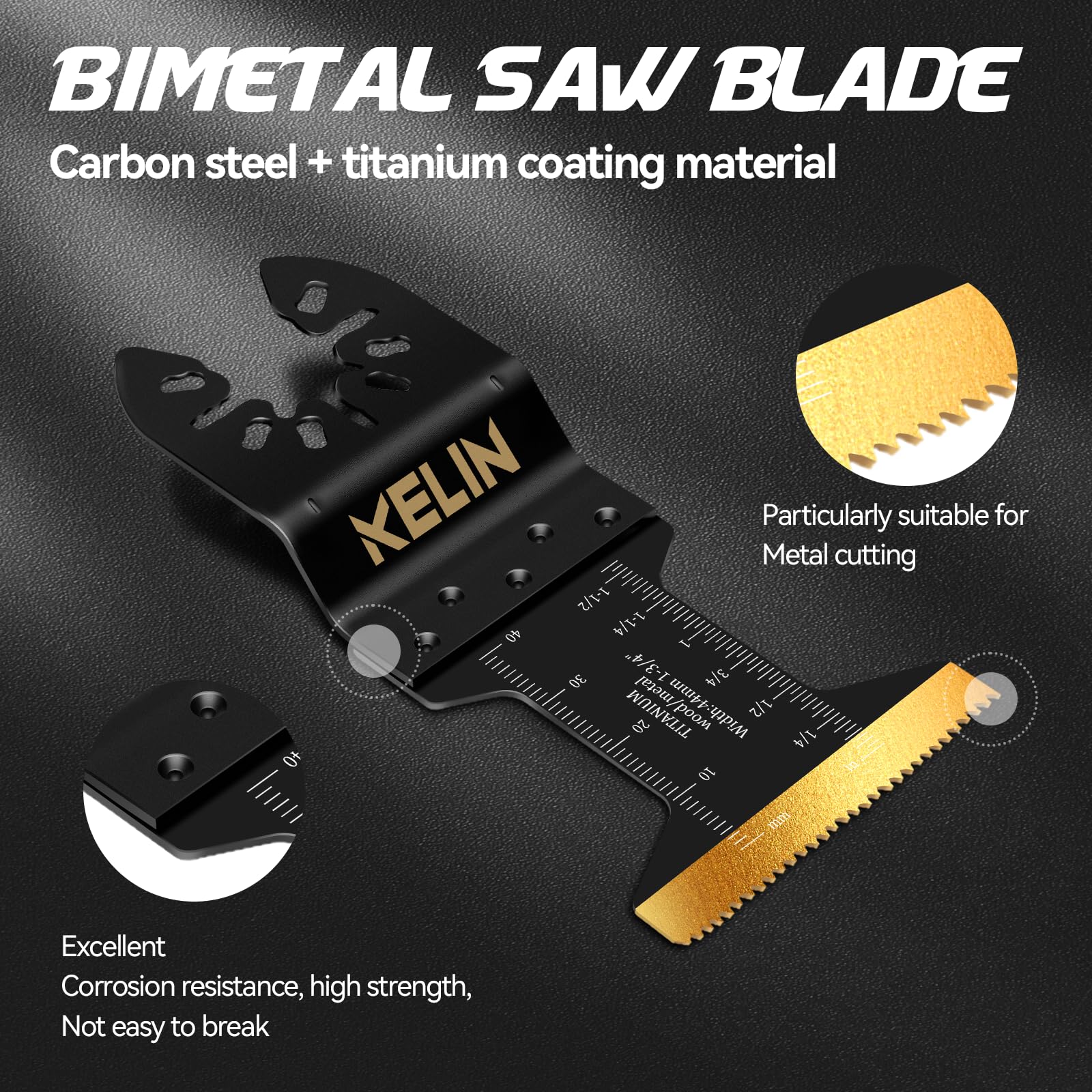 26-Piece Titanium Oscillating Multi-Tool Blades Kit with Sanding Pads - 4 Sizes for Cutting Metal & Wood - Compatible with Bosch, Fein, Milwaukee, Ryobi, DeWalt - Perfect for DIY Projects, Home Renovation & Professional Construction Work