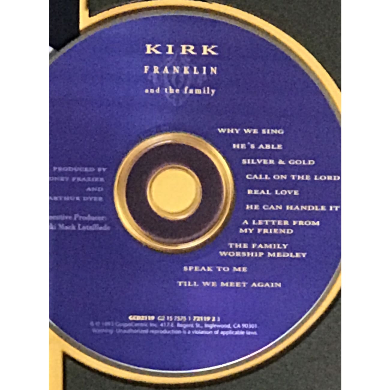 Kirk Franklin & The Family Debut Album - RIAA Certified Gold Award - Perfect for Gospel Music Fans & Collectors