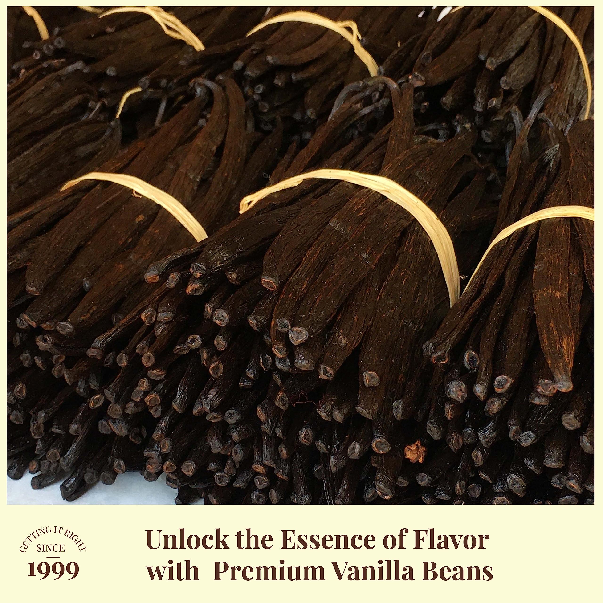 Premium 2 Lb. Bulk Grade A Vanilla Beans - Whole Vanilla Pods for Extract Making, Cooking, Baking & Desserts | Non-GMO, Natural Flavor Enhancer | Perfect for Homemade Ice Cream, Cakes & Gourmet Recipes by NY