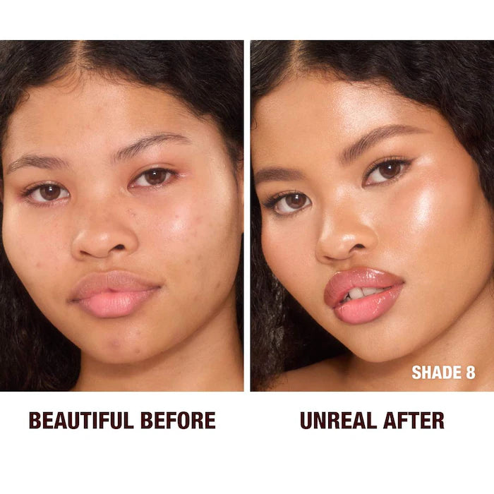Charlotte Tilbury Unreal Skin Sheer Glow Tint Hydrating Foundation Stick - Lightweight, Buildable Coverage for Natural Glow | Perfect for Daily Wear & Special Occasions