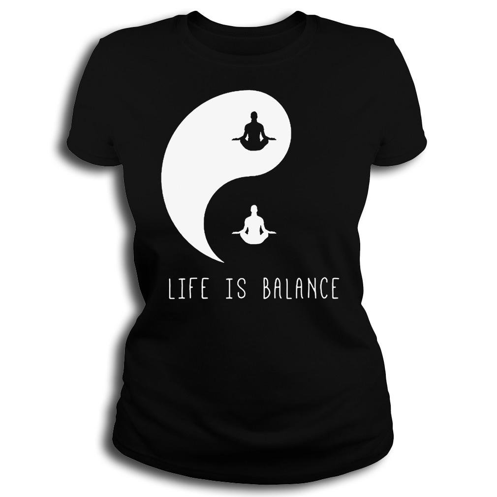 Life is Balance Yoga T-Shirt for Women - Comfortable & Stylish Workout Top for Yoga, Pilates & Gym - Perfect for Fitness Classes & Casual Wear