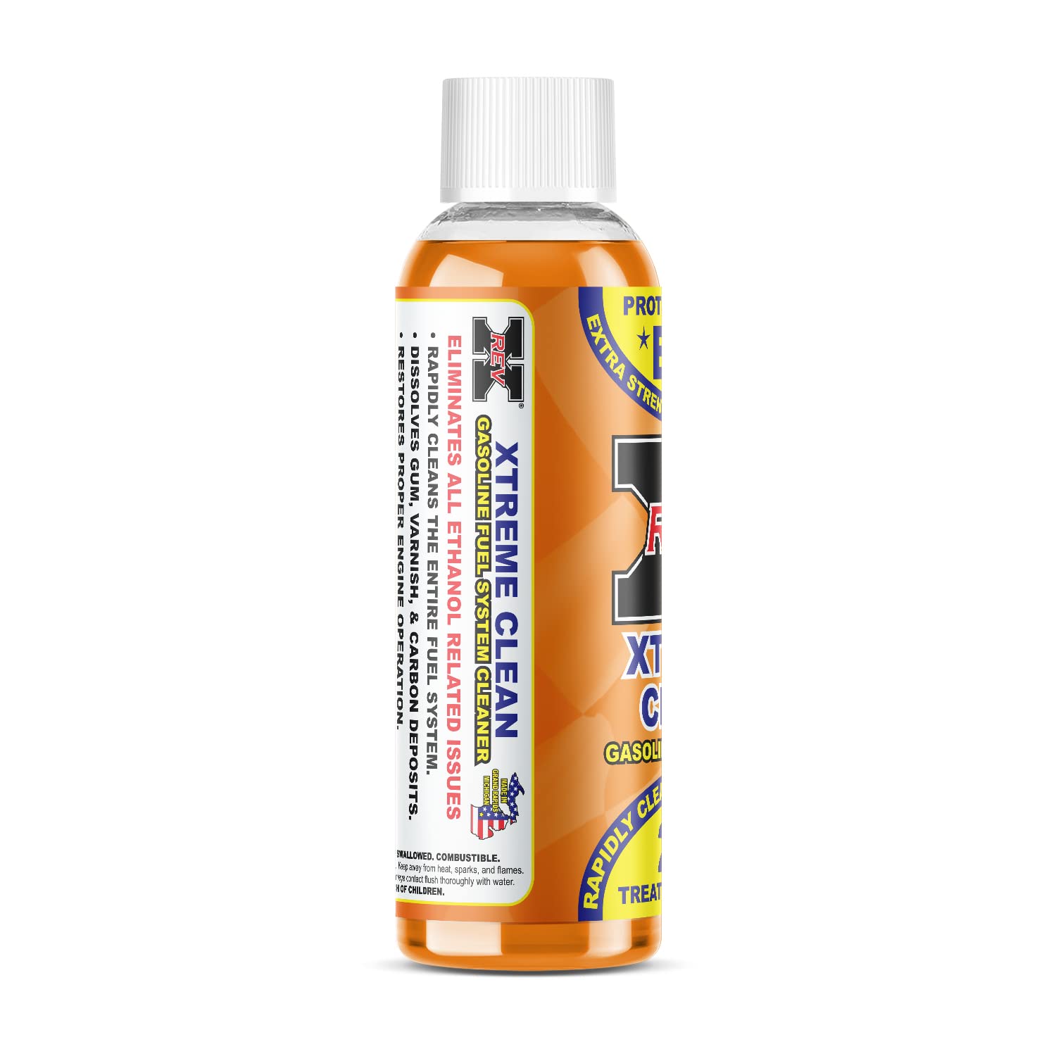 REV X Xtreme Clean Fuel System Cleaner - Highly Concentrated Formula (2 fl oz Treats 10 Gallons) - Removes Deposits, Improves MPG & Performance - Ideal for Cars, Trucks & SUVs
