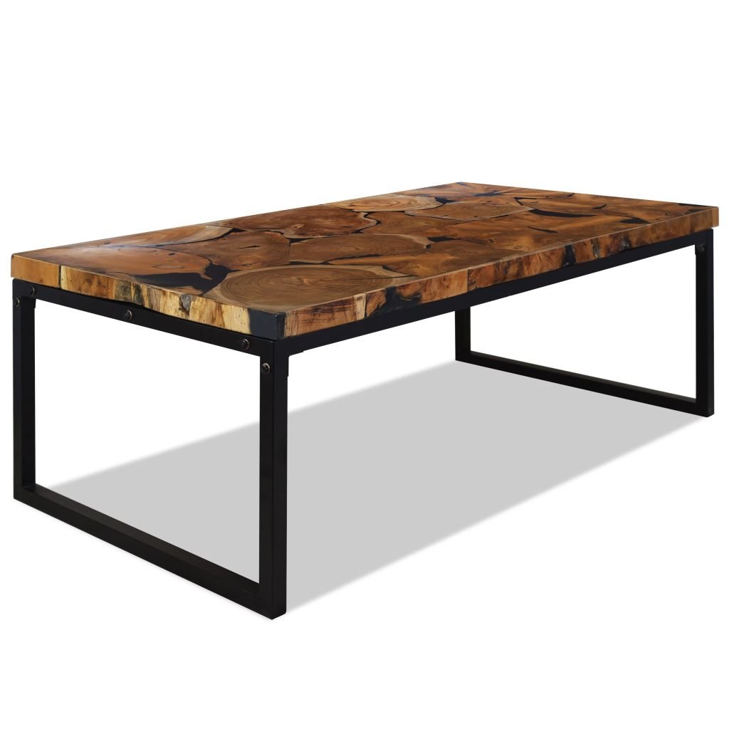 Modern VidaXL Coffee Table - Classic Rectangular Design for Living Room, Office & Home Decor - 43.3