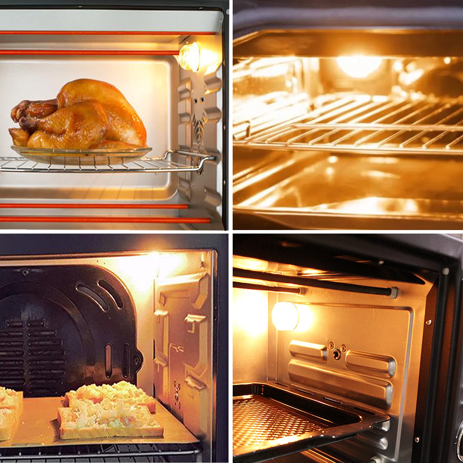 EKSAVE 4-Pack G9 Halogen Bulbs 25W 230V - Oven & Microwave Replacement Bulbs, 370lm, 300°C Heat Resistant - Perfect for Baking, Cooking & Wax Melting