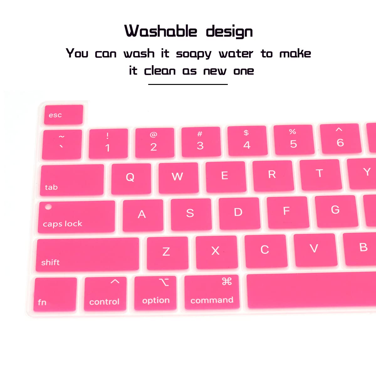 Ultra Thin Silicone Keyboard Cover Skin for MacBook Pro 13 inch 2020 (A2289/A2251/A2338 M1 Chip) & MacBook Pro 16