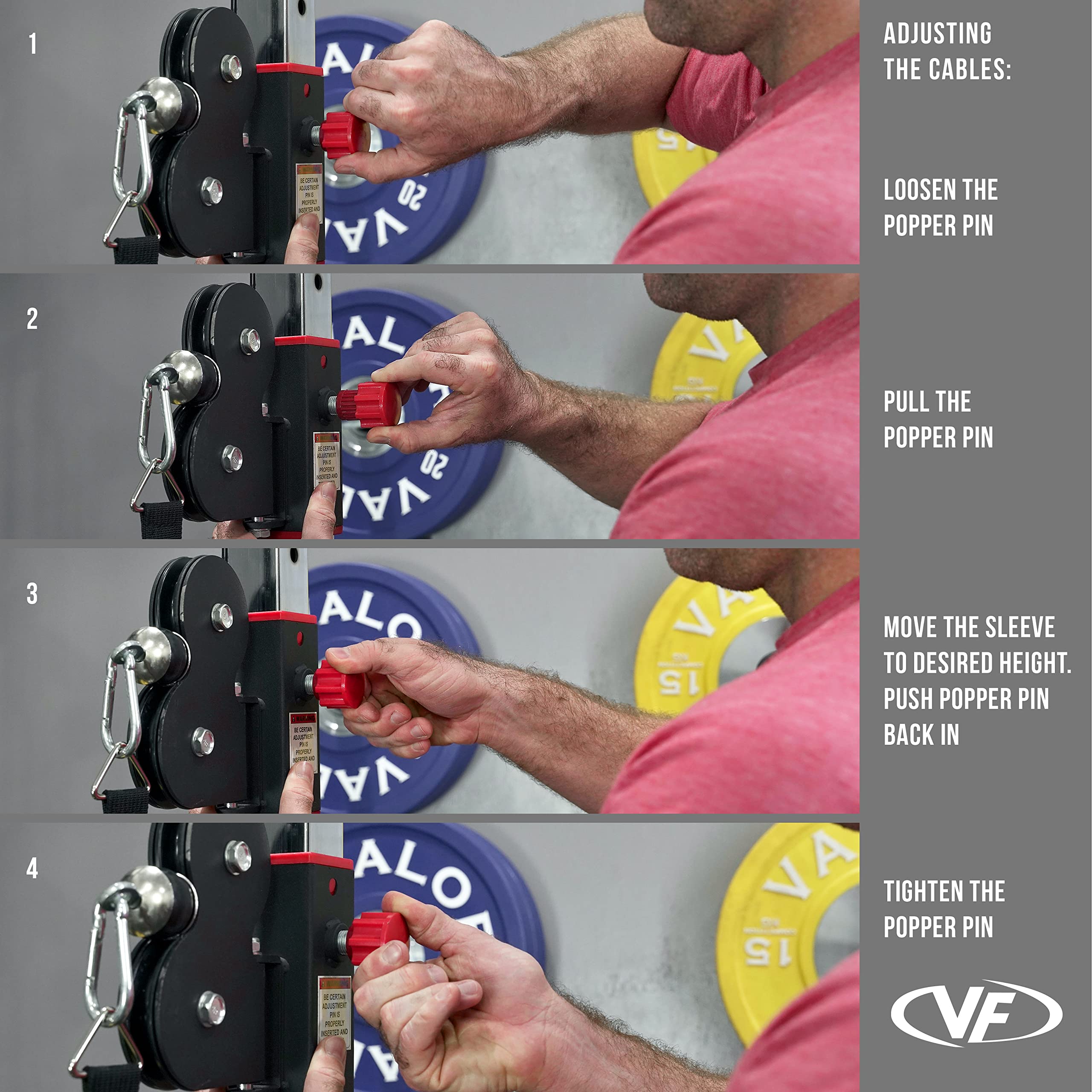 Valor Fitness Cable Crossover Machine - 17 Adjustable Positions with Pull Up Bars & Optional Attachments | 200 lb Plate Loaded Pulley System for Home Gym Strength Training | Perfect for Full-Body Workouts, Muscle Building & Functional Training