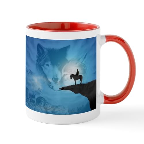 White/Red Inside - Spirit Of The Wolf Mugs
