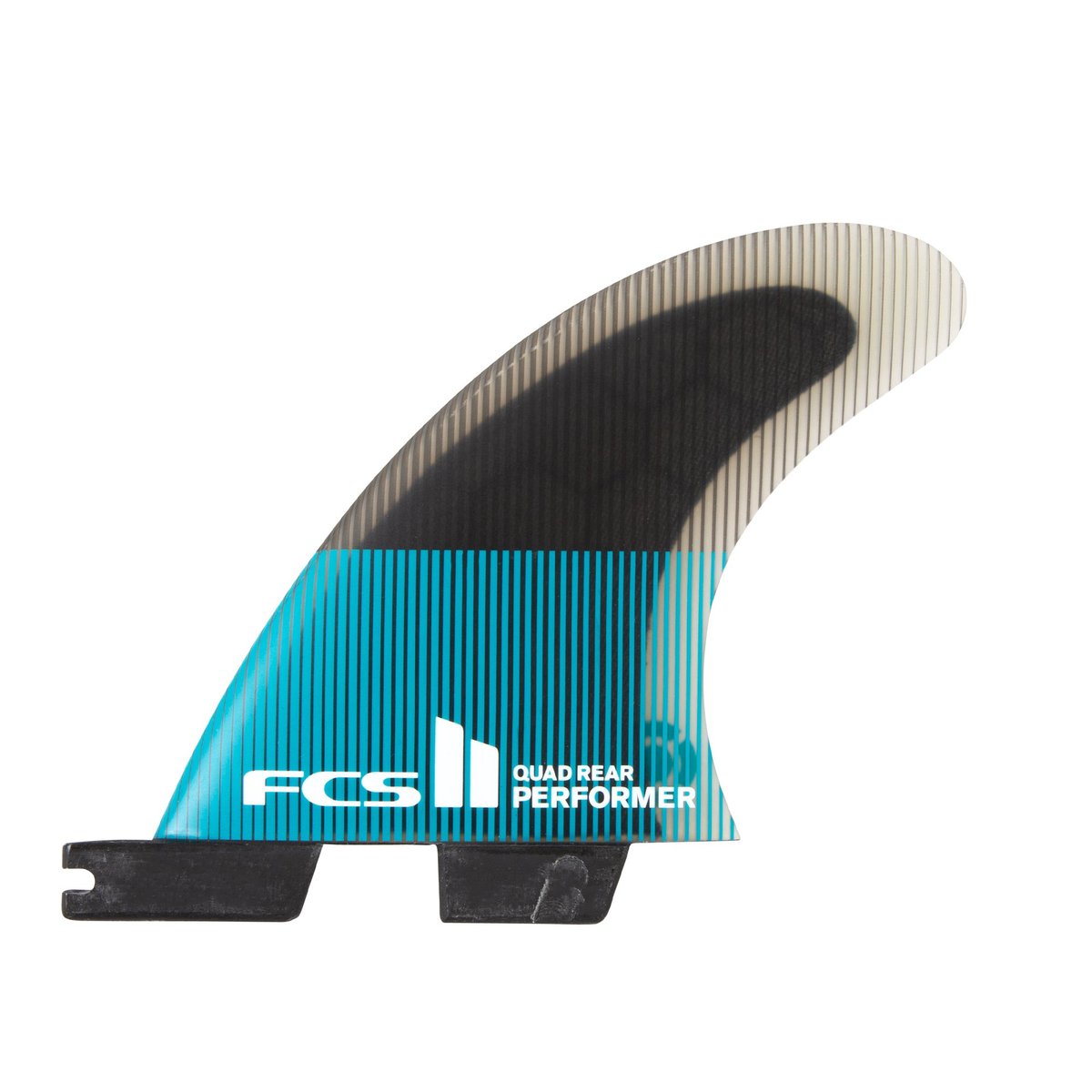 FCS II QUAD REARS Performer PC Small Teal/Black Surfing Fins - Perfect for Shortboard Surfing, Wave Riding & Performance Surfing