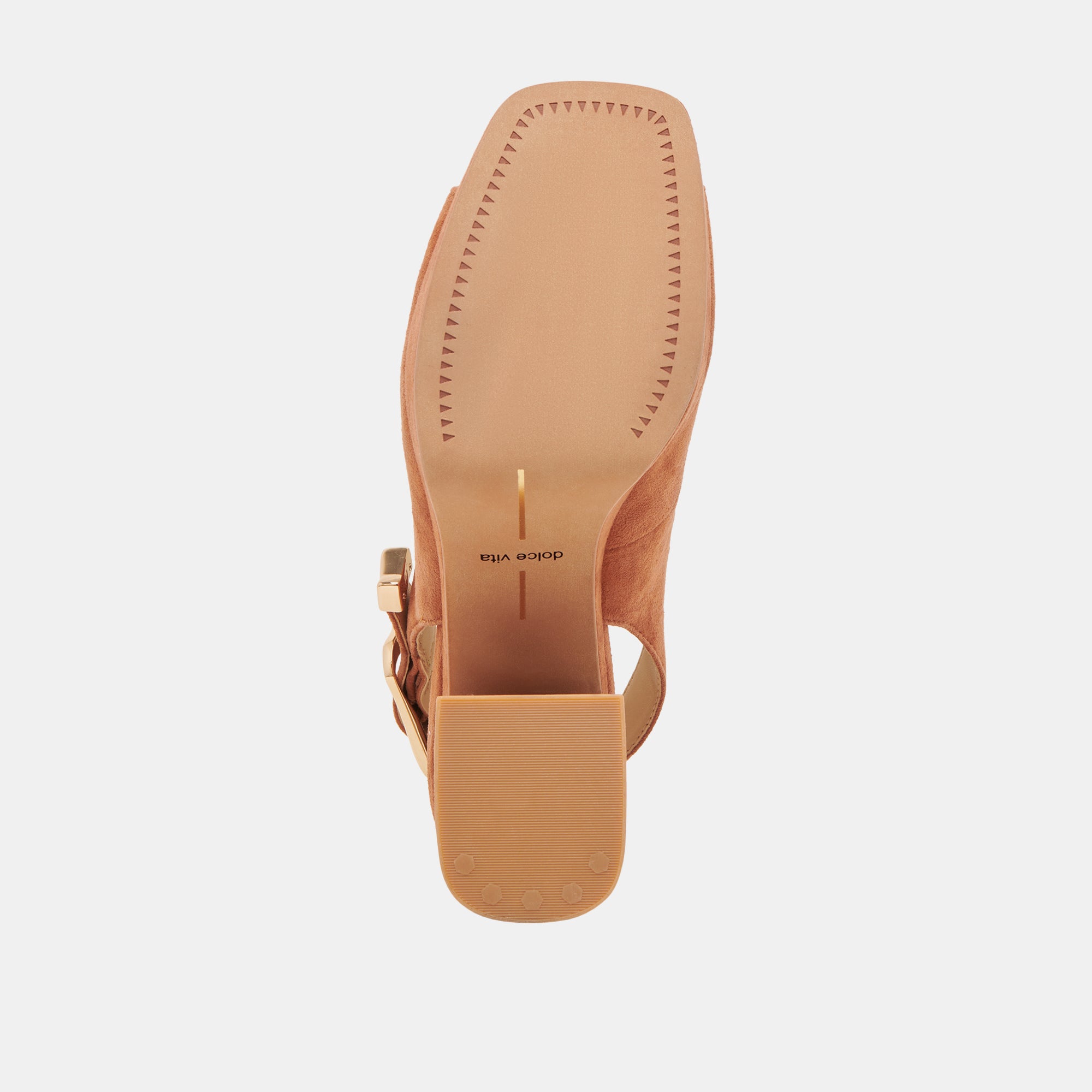 FLORES Women's Chunky Block Heels in Caramel Suede - Comfortable & Stylish High Heels for Work, Party & Evening Events