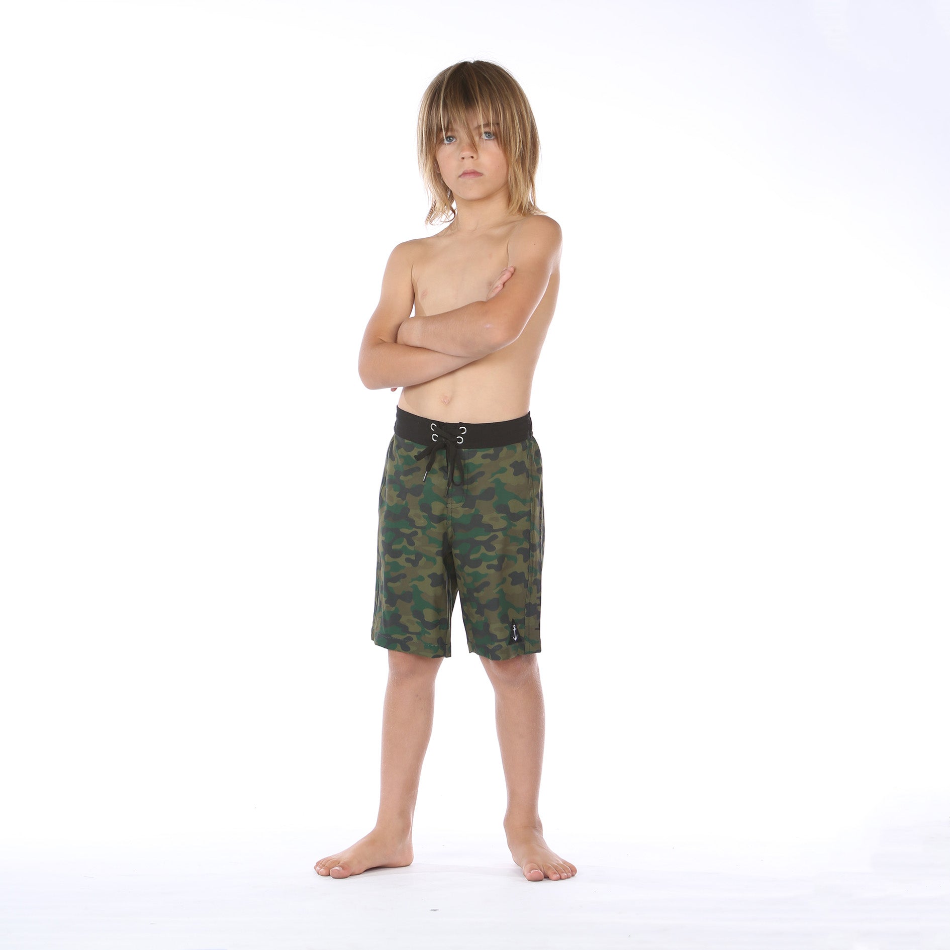 Hello Stranger Military Long Board Shorts - Durable Swim Trunks for Men - Perfect for Surfing, Swimming & Beach Activities