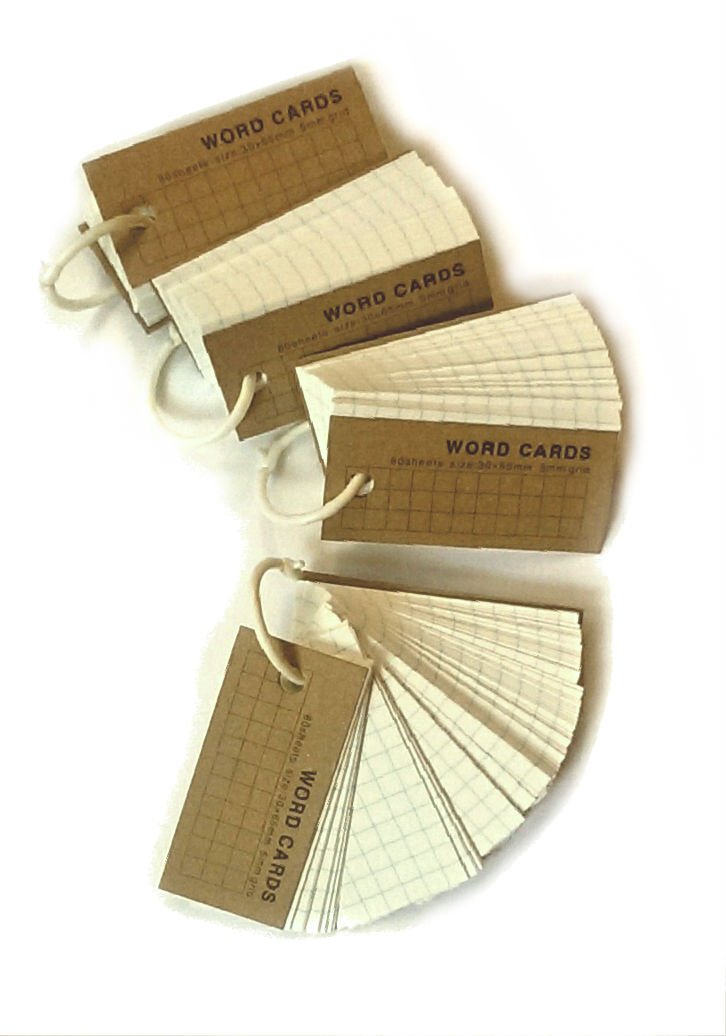 Mini Blank Flash Cards with Binder Ring - 1.25