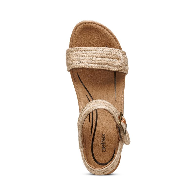 Aetrex Sydney Platform Sandal for Women - Comfortable Orthopedic Sandals with Arch Support - Perfect for Walking, Travel & Summer Outfits